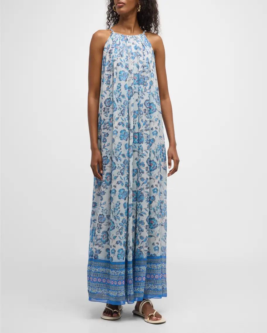 Loro Piana o1srvl11e0824 Christel Flower Maxi Dress in Multicolor Size S / US 4 / IT 40 - 5 Thumbnail