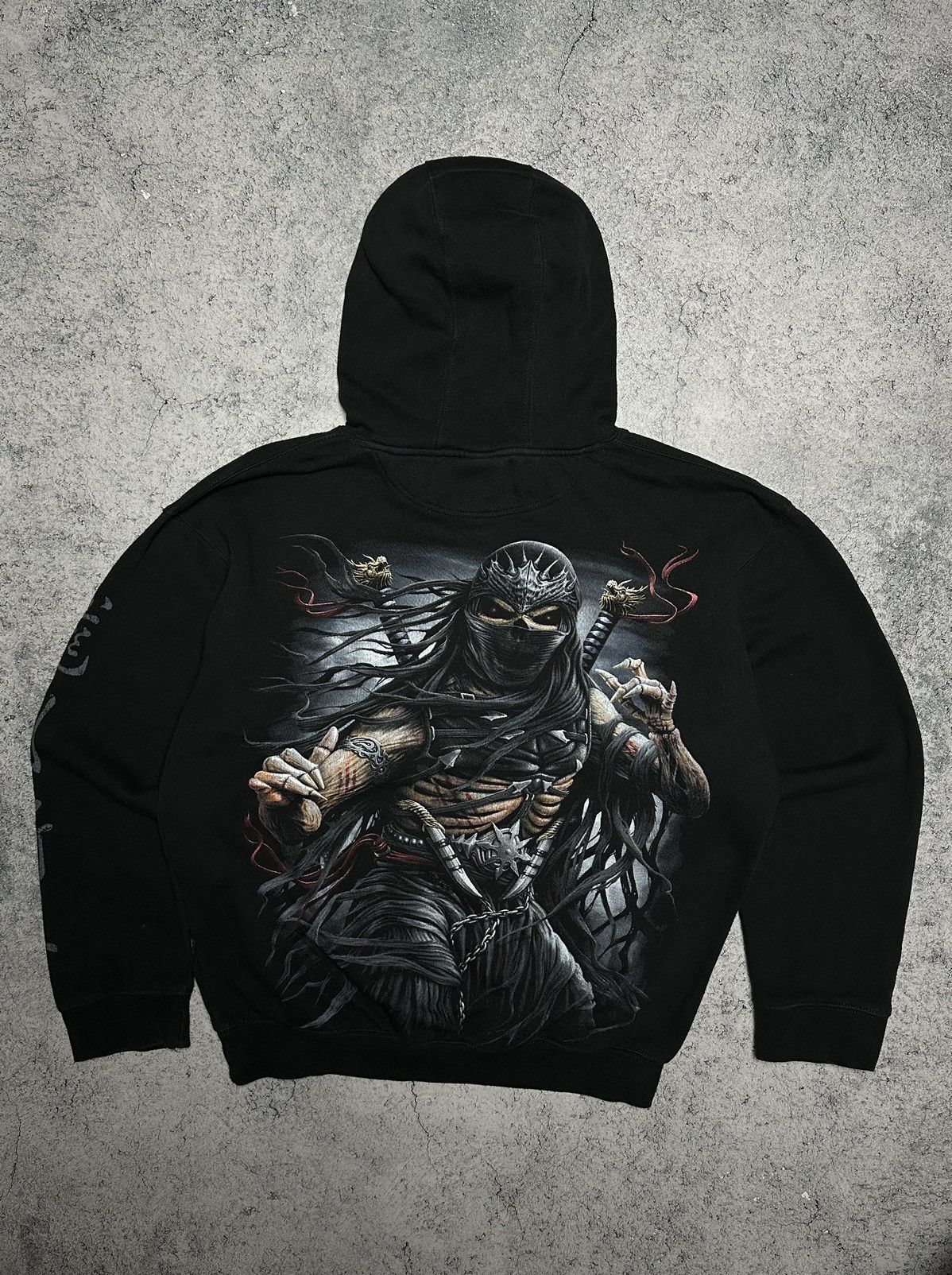 Vintage Vintage Ninja Assassin Samurai Y2K Spiral Hoodie Size US XL / EU 56 / 4 - 7 Thumbnail