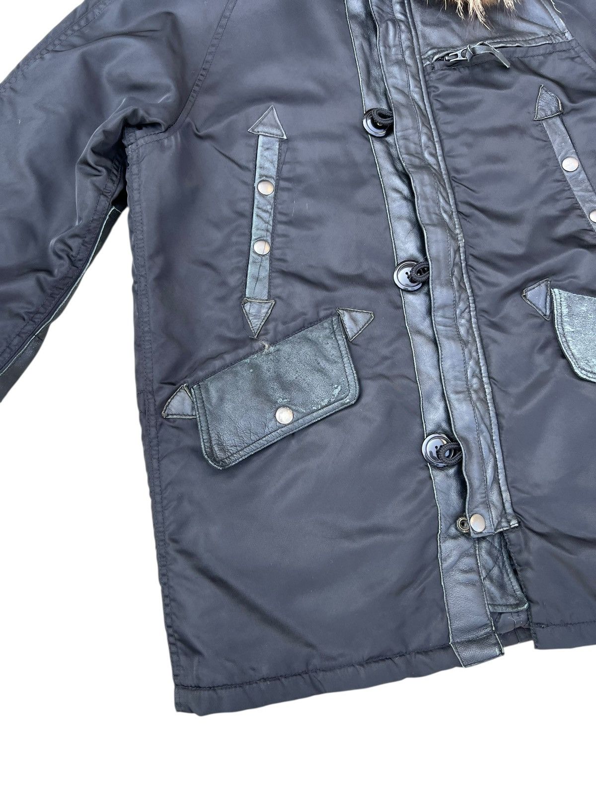 Le Grande Bleu (L.G.B.) HOUSTON N3B Style Racoon Fur Hybrid Lambhide Parka Jacket Size US M / EU 48-50 / 2 - 8 Thumbnail