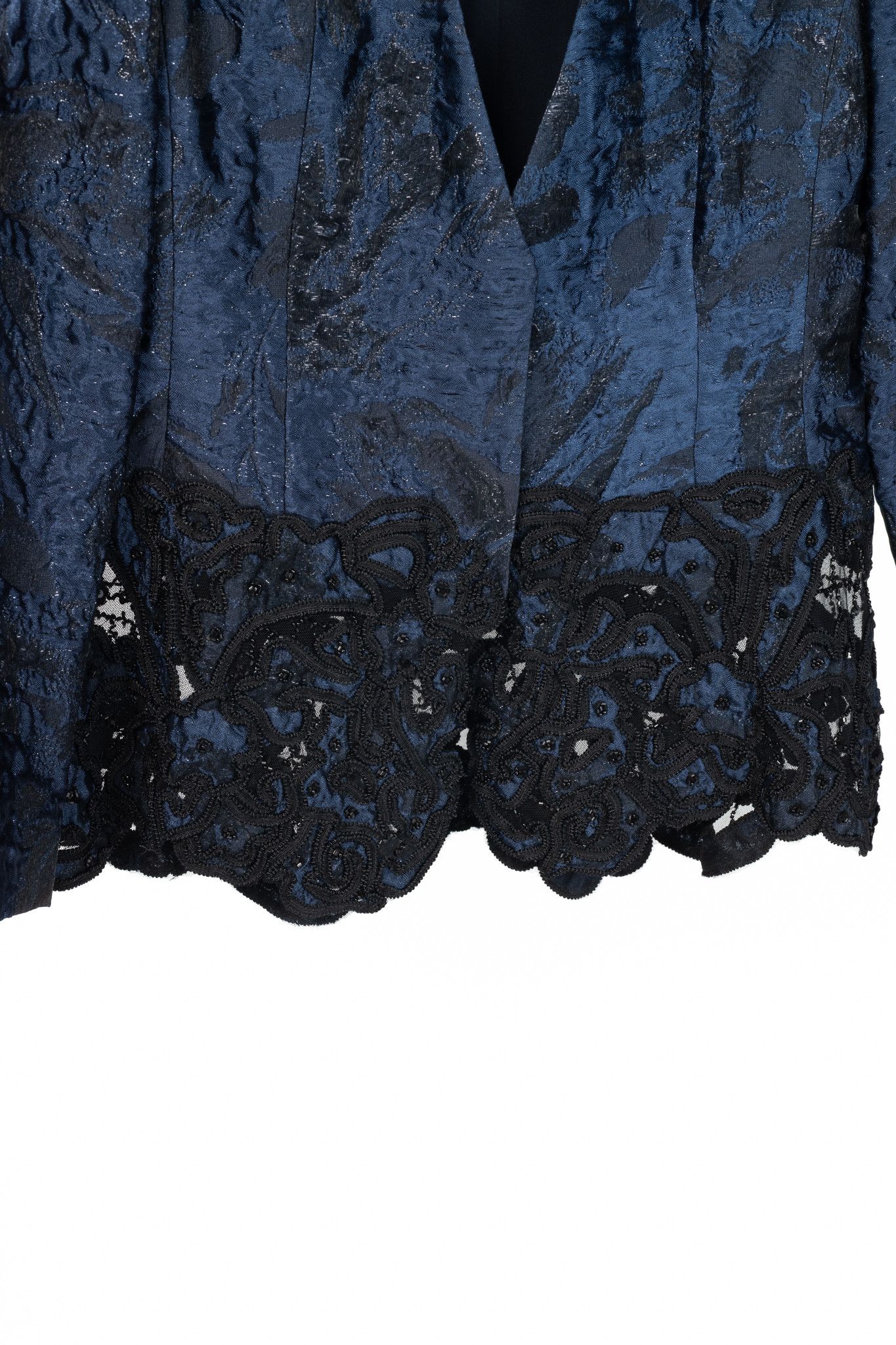 Oscar De La Renta Oscar de la Renta PF14 Jacquard Beaded Soutache Blazer Size M / US 6-8 / IT 42-44 - 7 Thumbnail