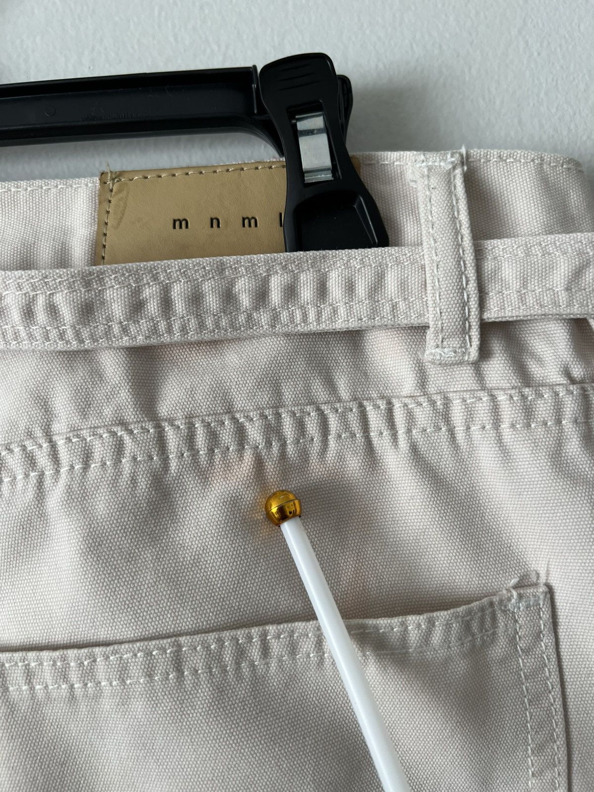 MNML MNML double knee jeans in off-white Size US 33 - 5 Thumbnail