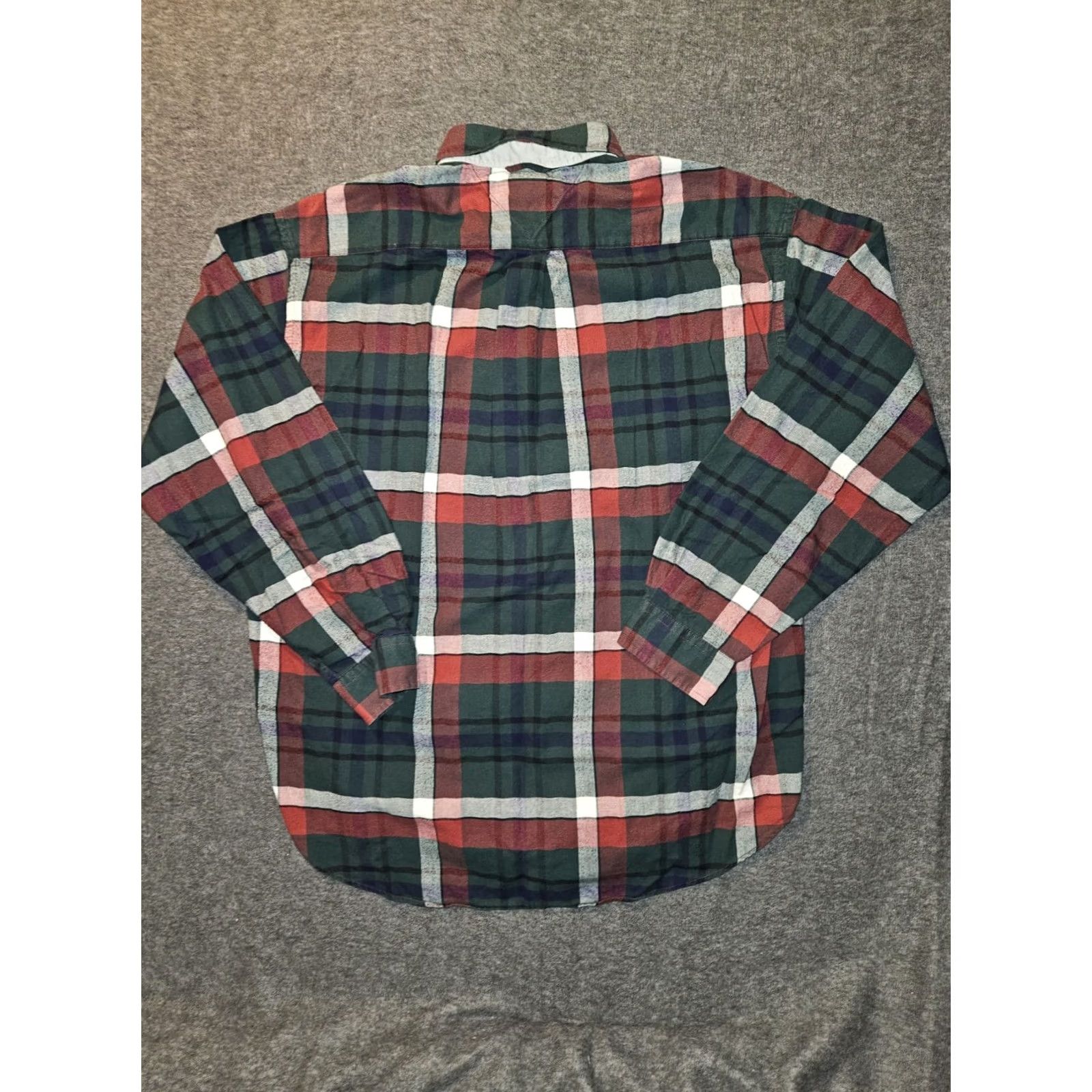 Tommy Hilfiger VINTAGE Tommy Hilfiger Button-Down Shirt Mens XL Green Plaid 90s Retro Embroidered Long Sleeve Button-Up Size US XL / EU 56 / 4 - 7 Thumbnail