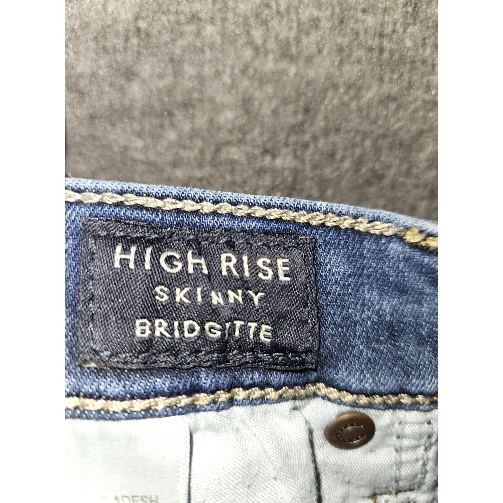 Lucky Brand Lucky Brand Bridgette Skinny Jeans Women 8 Mid Blue Denim Stretch Pockets 90s Preppy City Logo N/A Size ONE SIZE - 3 Thumbnail