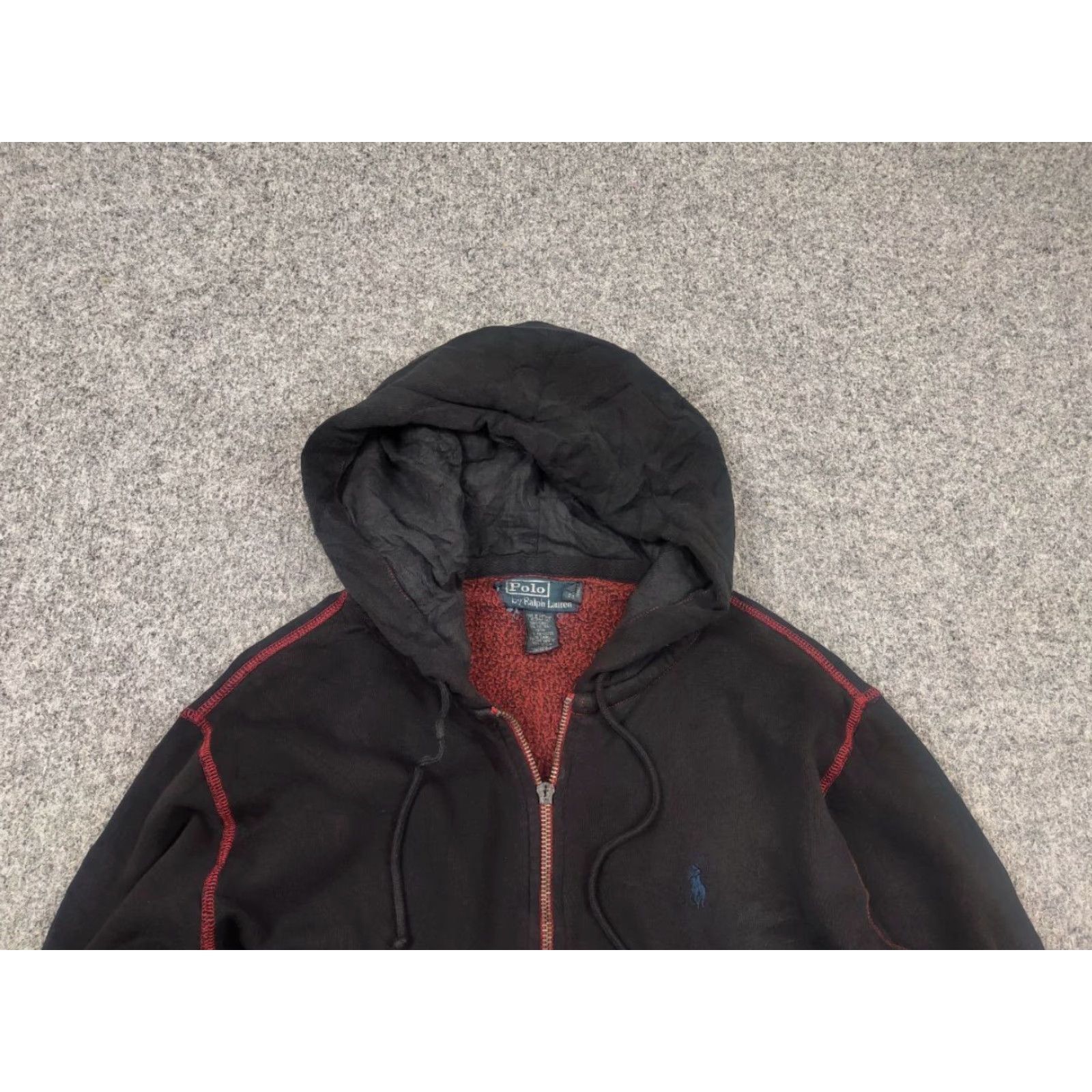 Polo Ralph Lauren VINTAGE Polo Ralph Lauren Logo Black Red Zip Hoodie 90s Polo Ralph Lauren Hoodie S Mens Black 90s Logo Hoodie Size US S / EU 44-46 / 1 - 5 Thumbnail