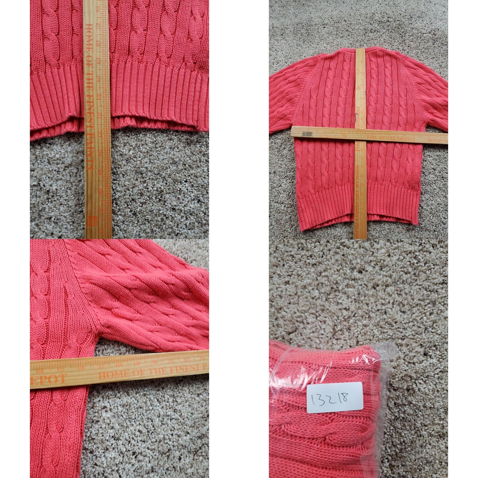 Aquascutum Aquascutum Sweater Womens Small Pink Cable-Knit Crew Neck Scotland Cotton Pullover Knits Size S / US 4 / IT 40 - 8 Thumbnail