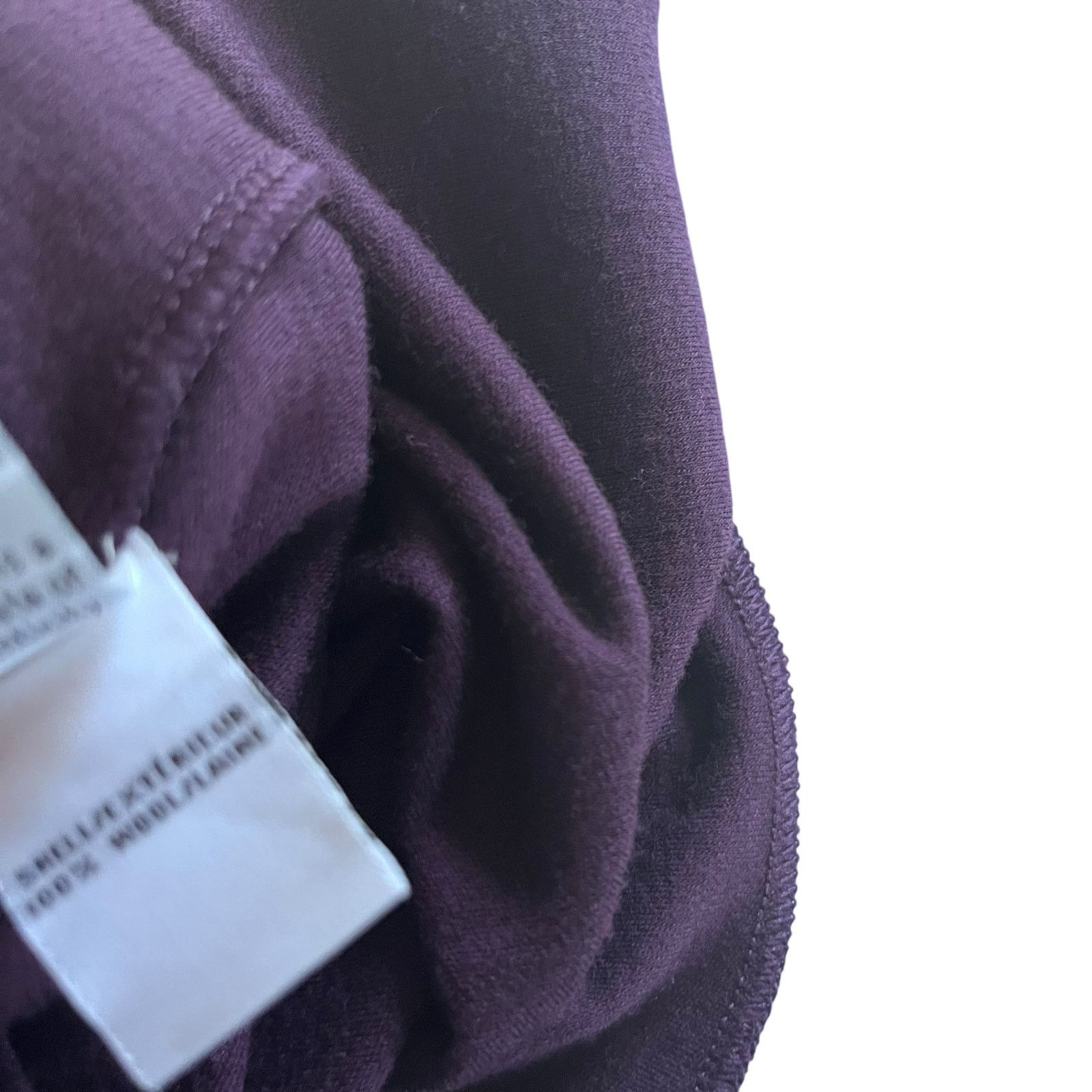 Diane von Furstenberg Plum Purple A-Line Gathered Wool Dress