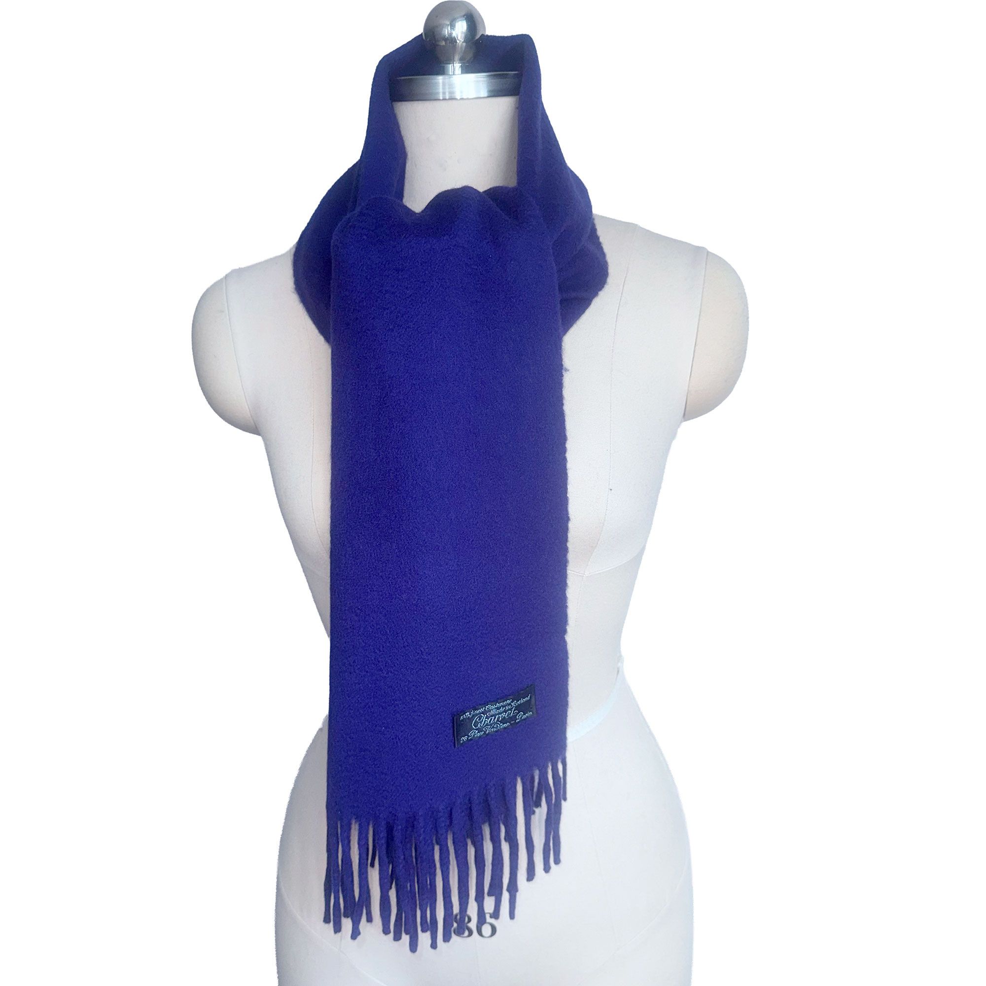 Charvet Charvet Paris 100% Cashmere Scarf Cobalt Blue Size ONE SIZE - 6 Thumbnail