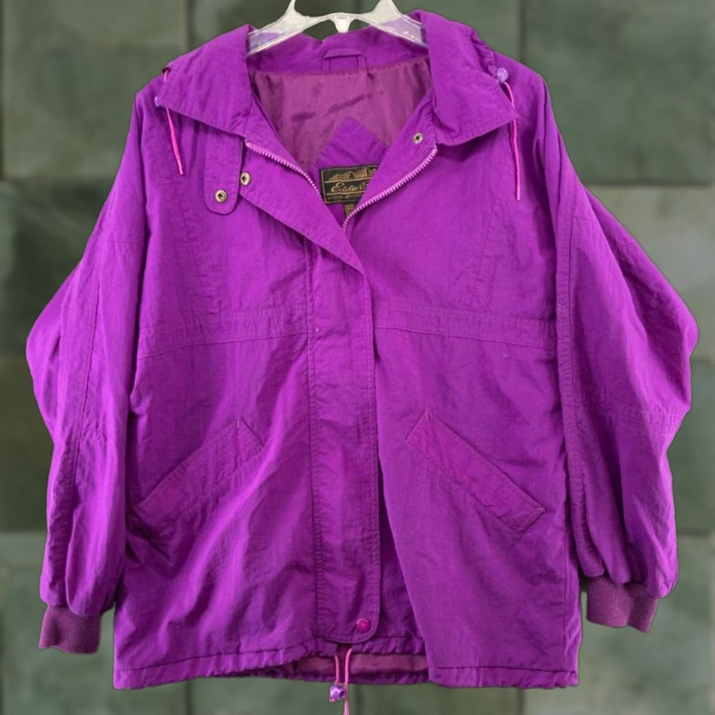 Eddie Bauer VINTAGE Eddie Bauer Windbreaker Jacket Womens M Purple Softshell Lightweight 90s Size M / US 6-8 / IT 42-44 - 1 Thumbnail