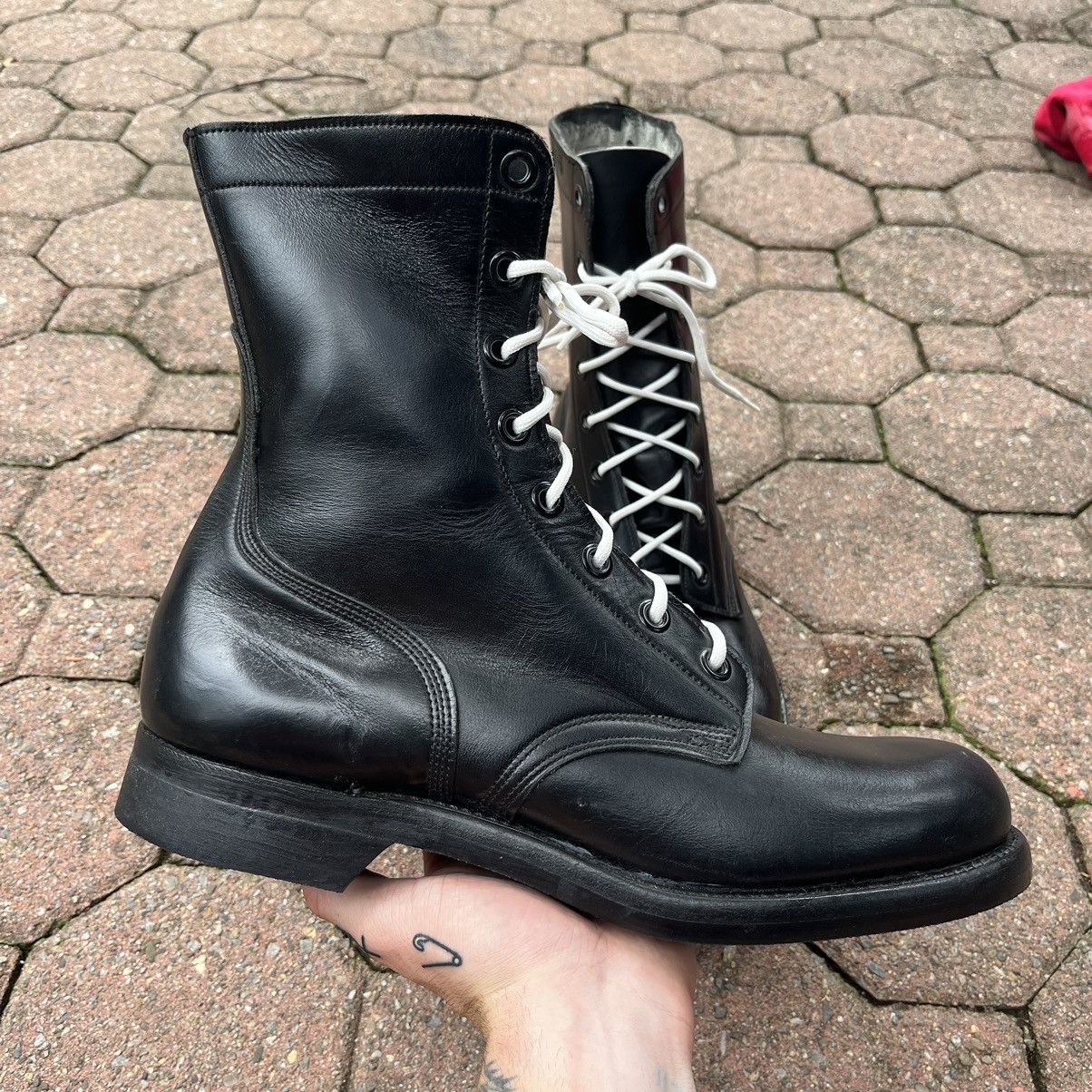 Genuine Leather × Vintage Vintage Rare Genuine Leather 1970s Combat Boots Size US 11 / EU 44 - 1 Thumbnail