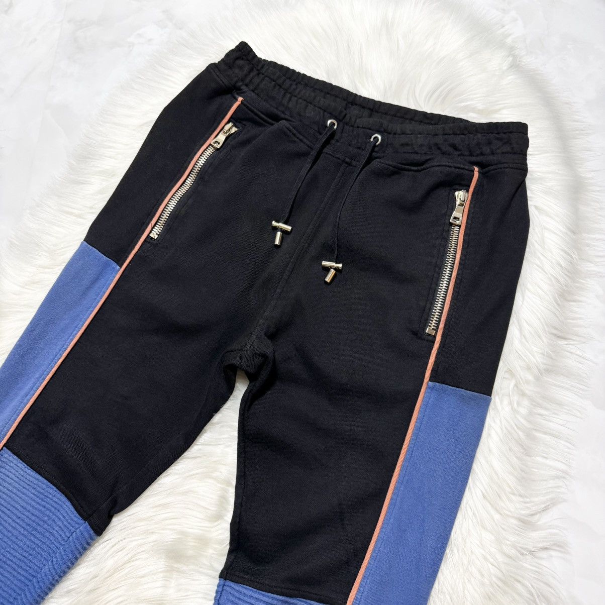 Balmain Balmain Homme Color-blocked Biker Sweatpants Size US 29 - 4 Thumbnail