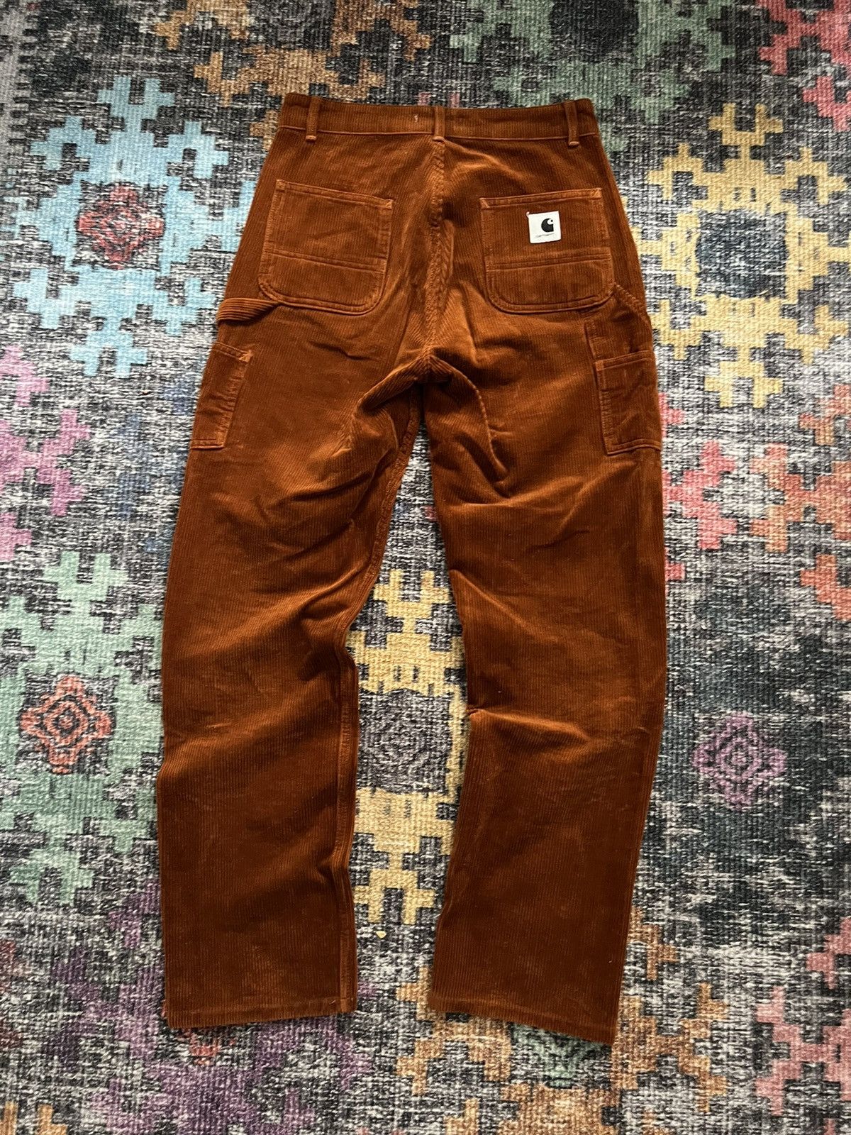 image of Carhartt Wip Multipocket Pierce Suede/velor Box Logo Pants in Brown, Men's (Size 26)