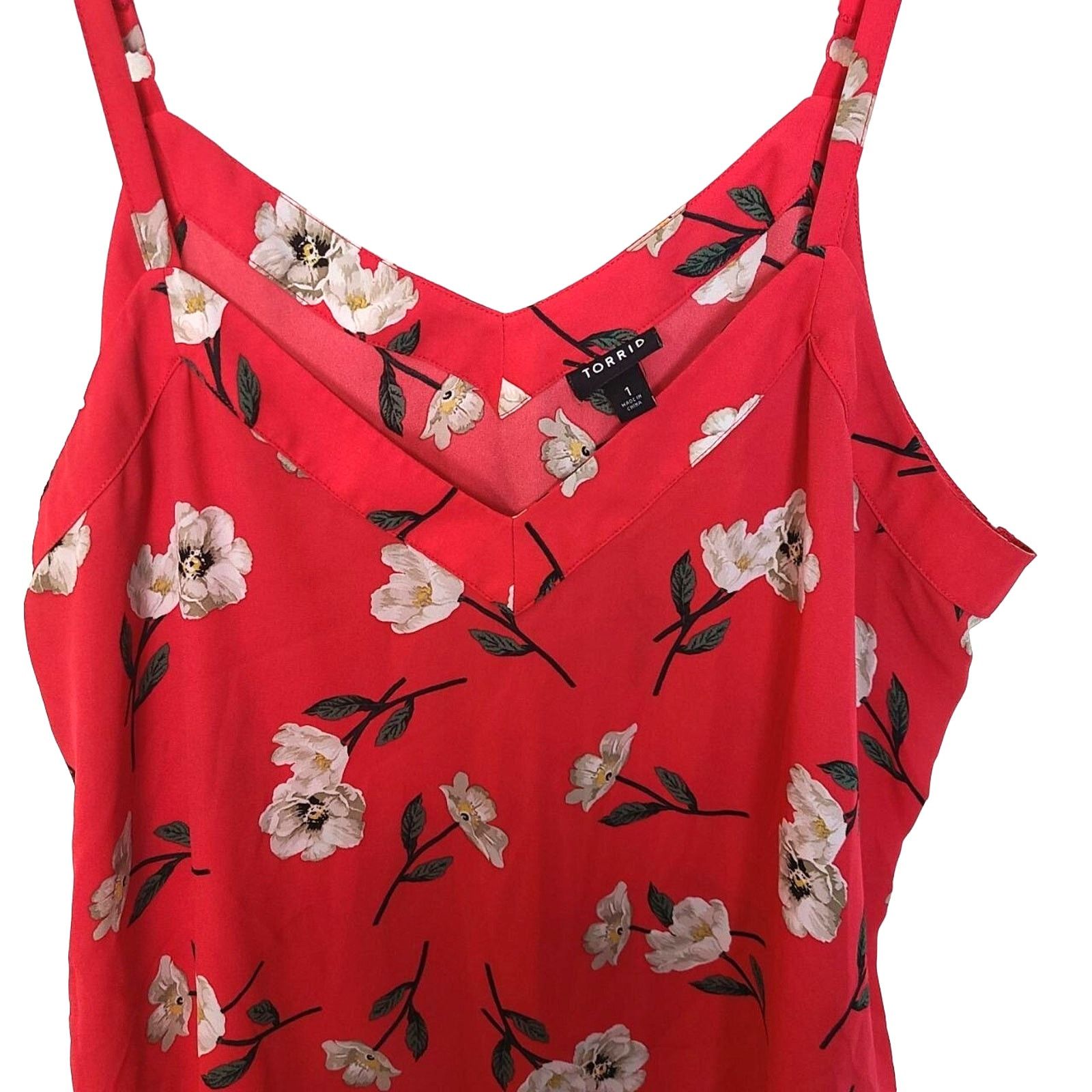 Torrid Torrid Womens Sophie Floral Tank Plus Size 1X Floral Chiffon Size XL / US 12-14 / IT 48-50 - 2 Thumbnail