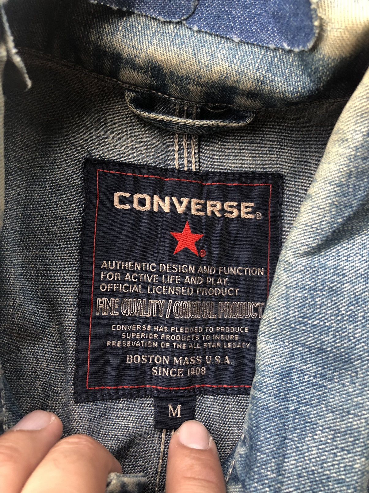 Converse Vintage Converse Distressed Denim Jacket Size US M / EU 48-50 / 2 - 18 Thumbnail