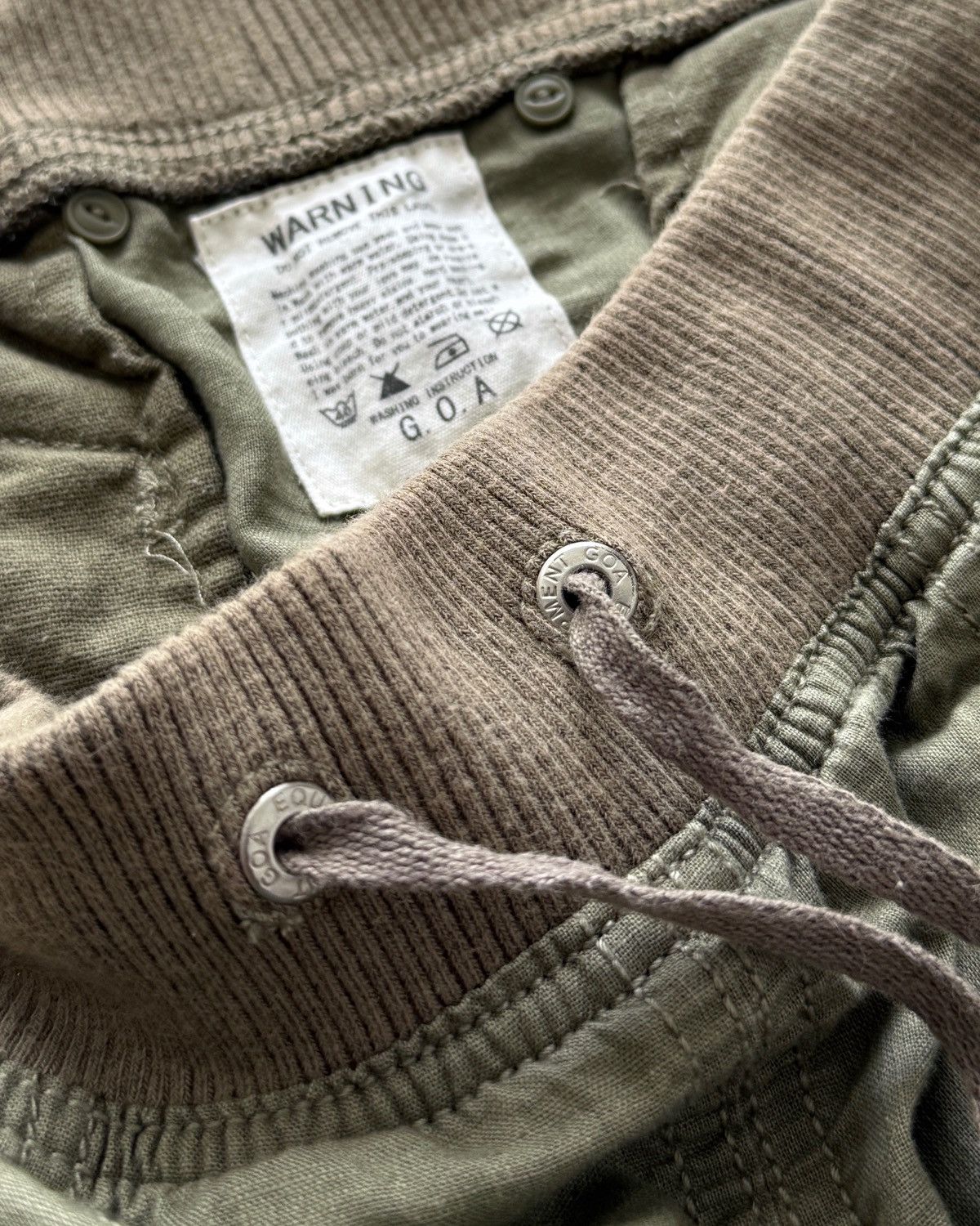 Japanese Brand GOA LINEN MILITARY MULTI-ZIP MAXI SKIRT Size 28" / US 6 / IT 42 - 7 Thumbnail