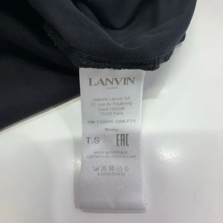 Lanvin Lanvin Black Logo Embroidered Casual T-Shirt -2507 Size US S / EU 44-46 / 1 - 2 Thumbnail