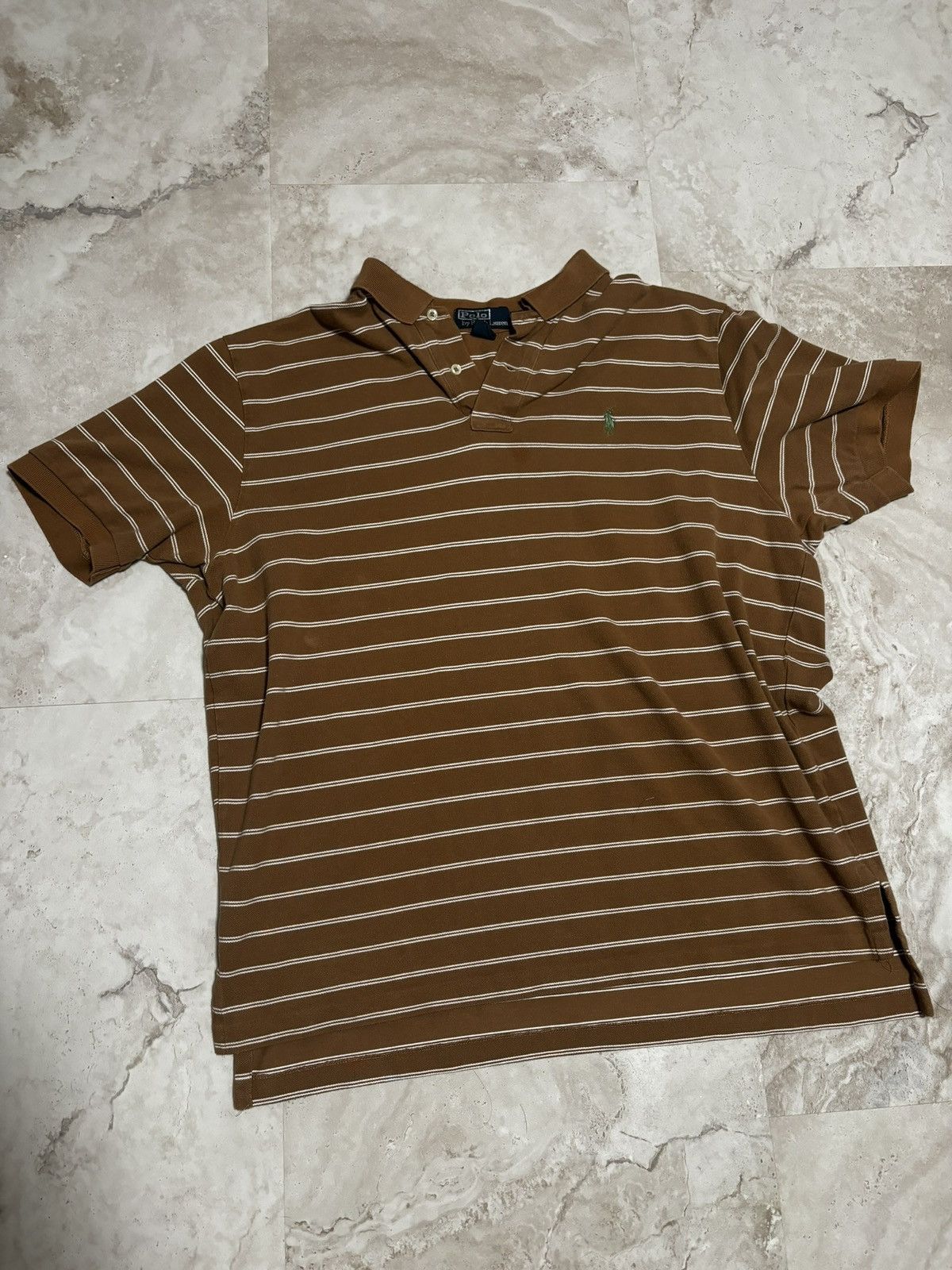 Polo Ralph Lauren Brown Polo W/ Green Horse Size US XL / EU 56 / 4 - 1 Thumbnail
