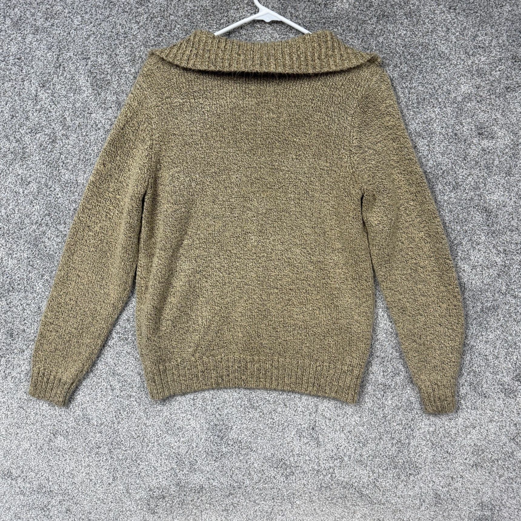 Lee Lee Sweater Mens M Brown 1/4 Zip Mock Neck Knit Pullover Camel Brown Tight-Knit Light Pullover Autumn Winter Casual Travel Size US M / EU 48-50 / 2 - 7 Thumbnail