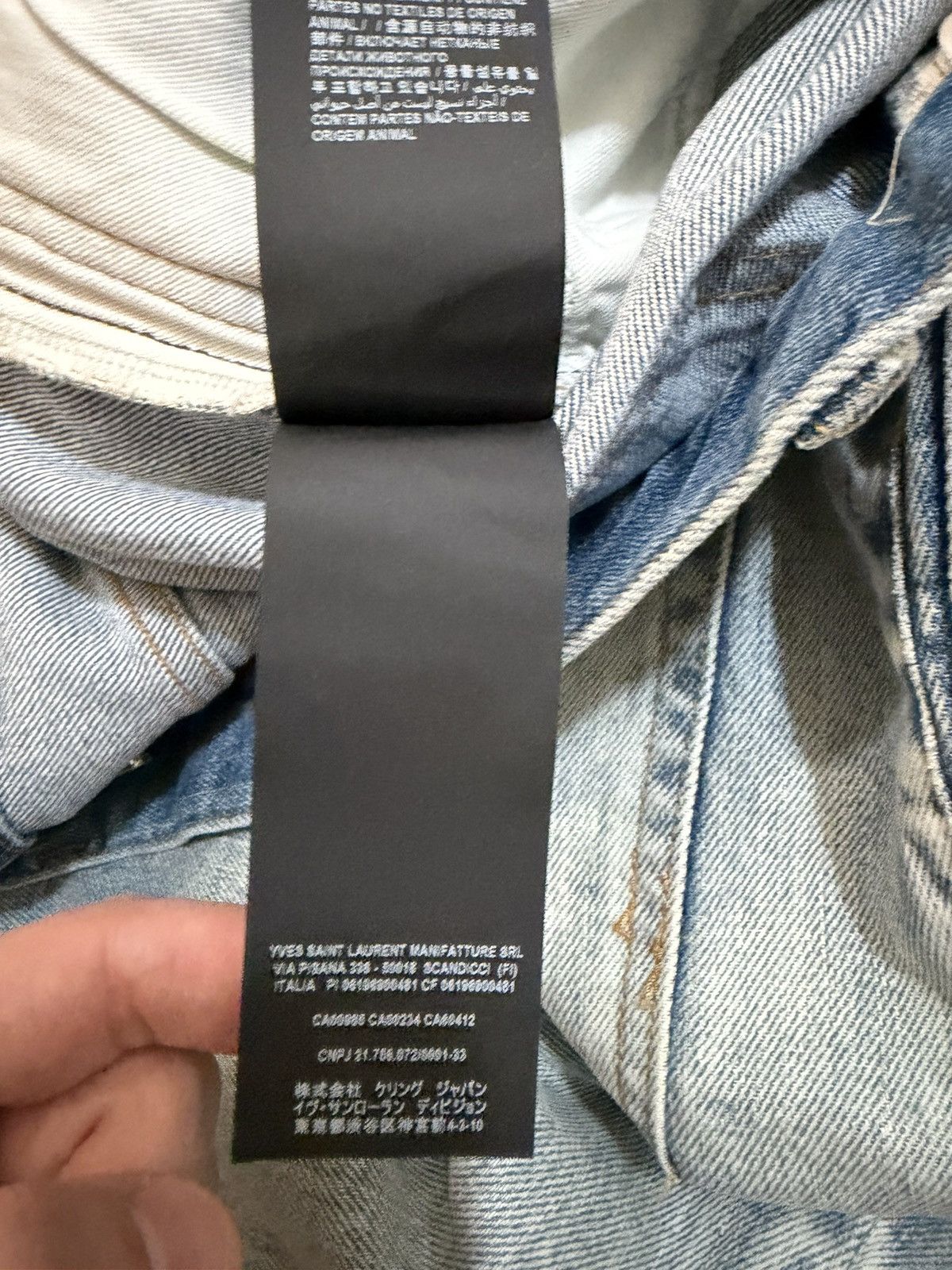 Saint Laurent Paris Saint Laurent D02 Blue Faded Denim size 34 Size US 34 / EU 50 - 7 Thumbnail