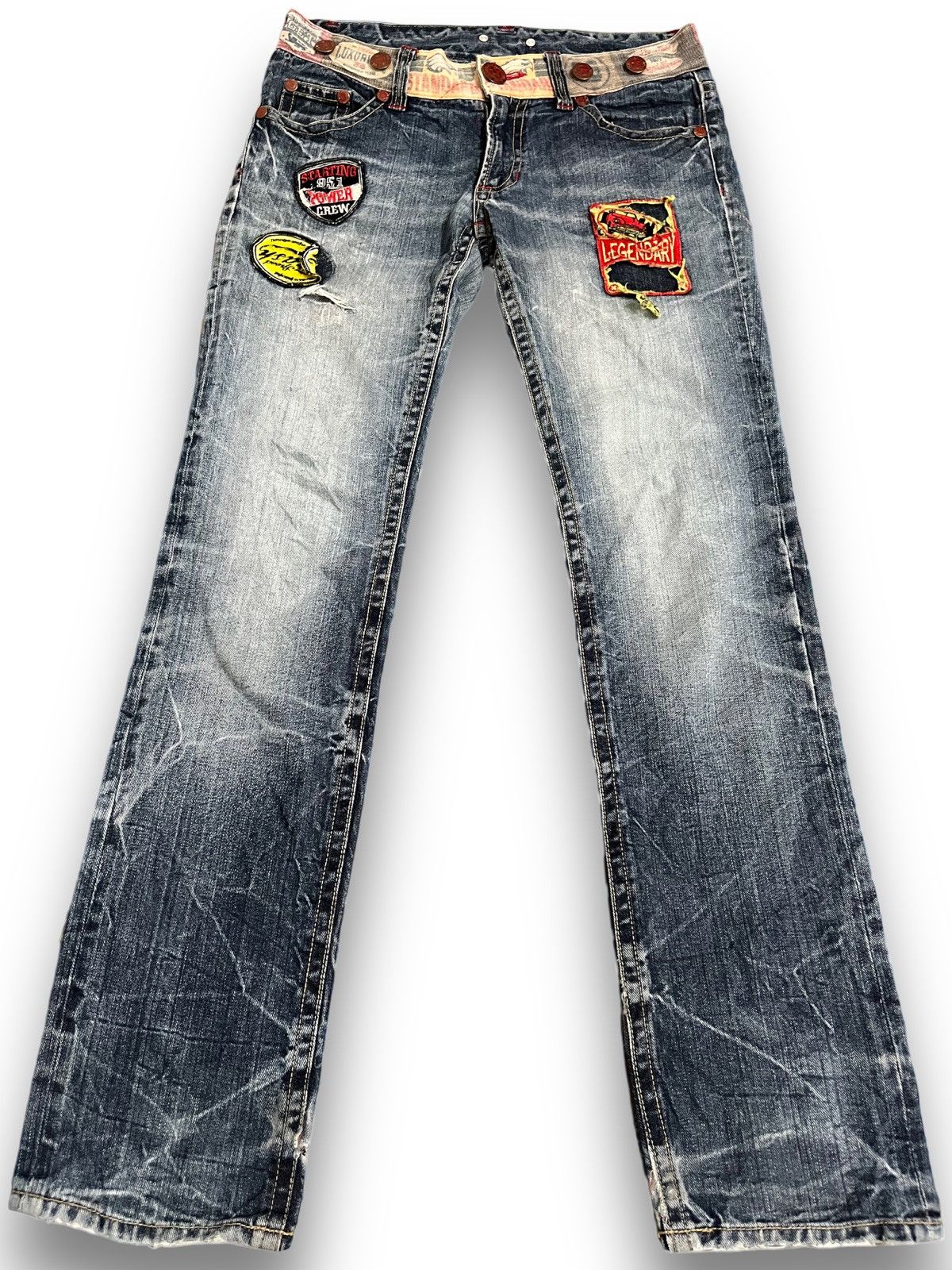 If Six Was Nine Vintage Amazing Jeans Patches Denim Size US 31 - 1 Thumbnail