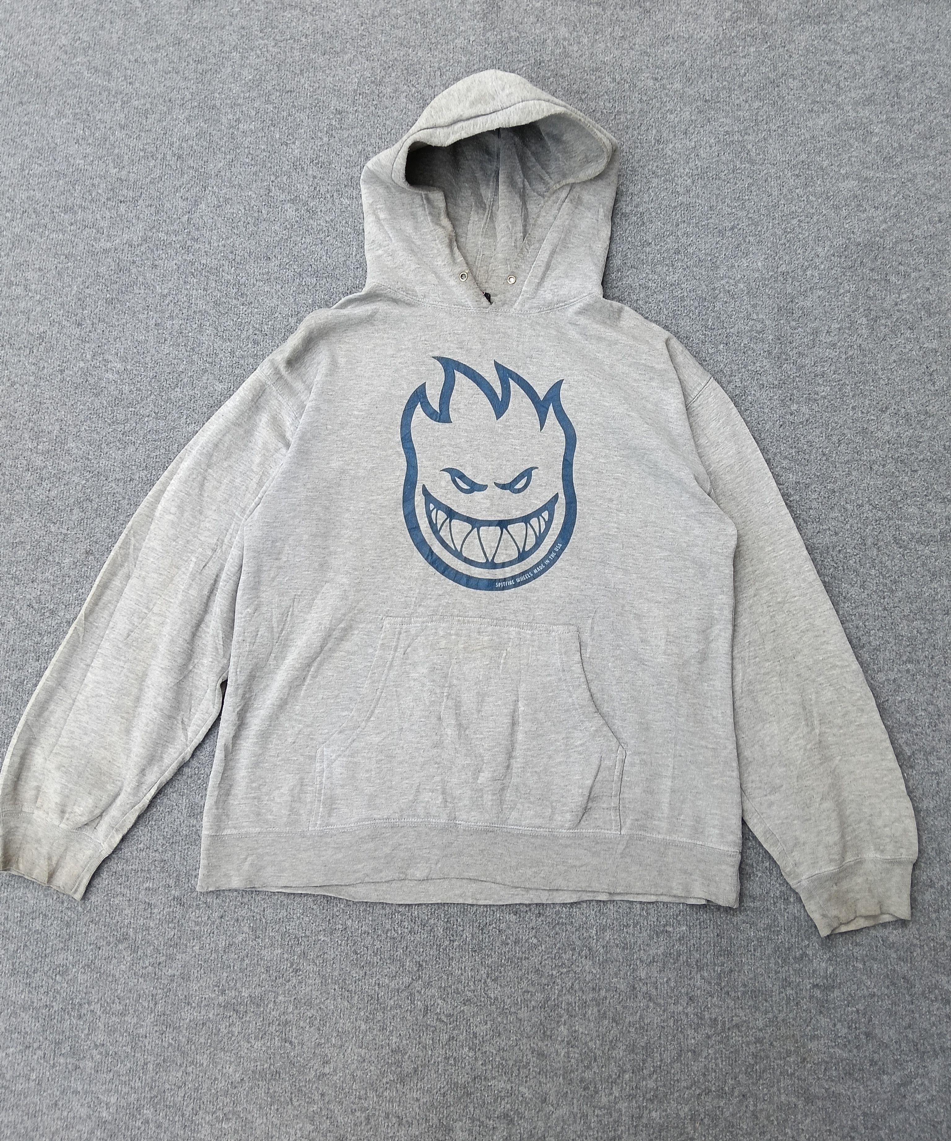 Spitfire Vintage Spitfire Wheels Bighead Logo Grey Hoodie Streetwear Size US M / EU 48-50 / 2 - 2 Thumbnail