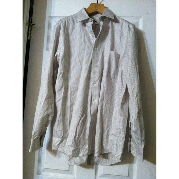 Joseph Abboud JOSEPH ABBOUD MENS OFF WHITE 100%COTTON DRESS SHIRT 16/34-35 Size US L / EU 52-54 / 3 - 5 Thumbnail