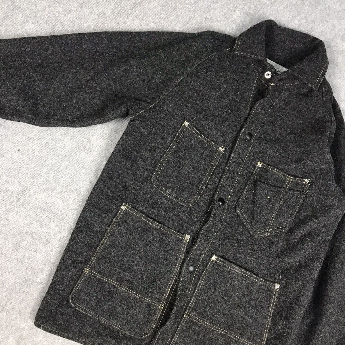 Vintage HERMOSE WORK CLOTHING WOOL SNAP BUTTON JACKET Size US S / EU 44-46 / 1 - 5 Thumbnail