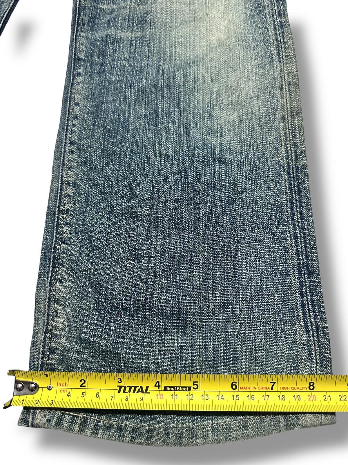 Japanese Brand Vintage Back Number 02 Baggy Loose Style Faded Wash Size US 33 - 15 Thumbnail