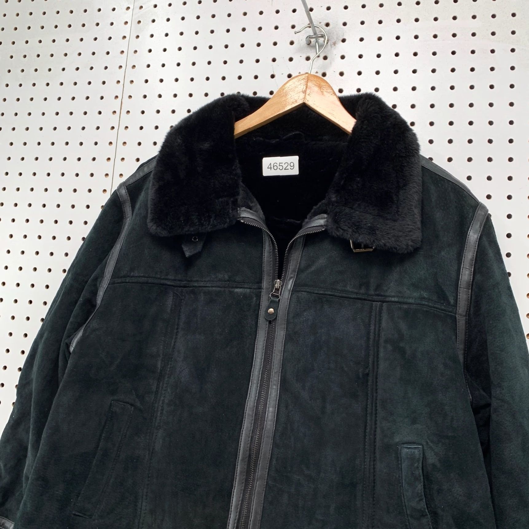 Vintage Marcia Jacket Womens 4XL Black Faux Fur Lined Italian Leather Suede Shearling 4XL Women’s Jacket Size XXL / US 16-18 / IT 52-54 - 5 Thumbnail