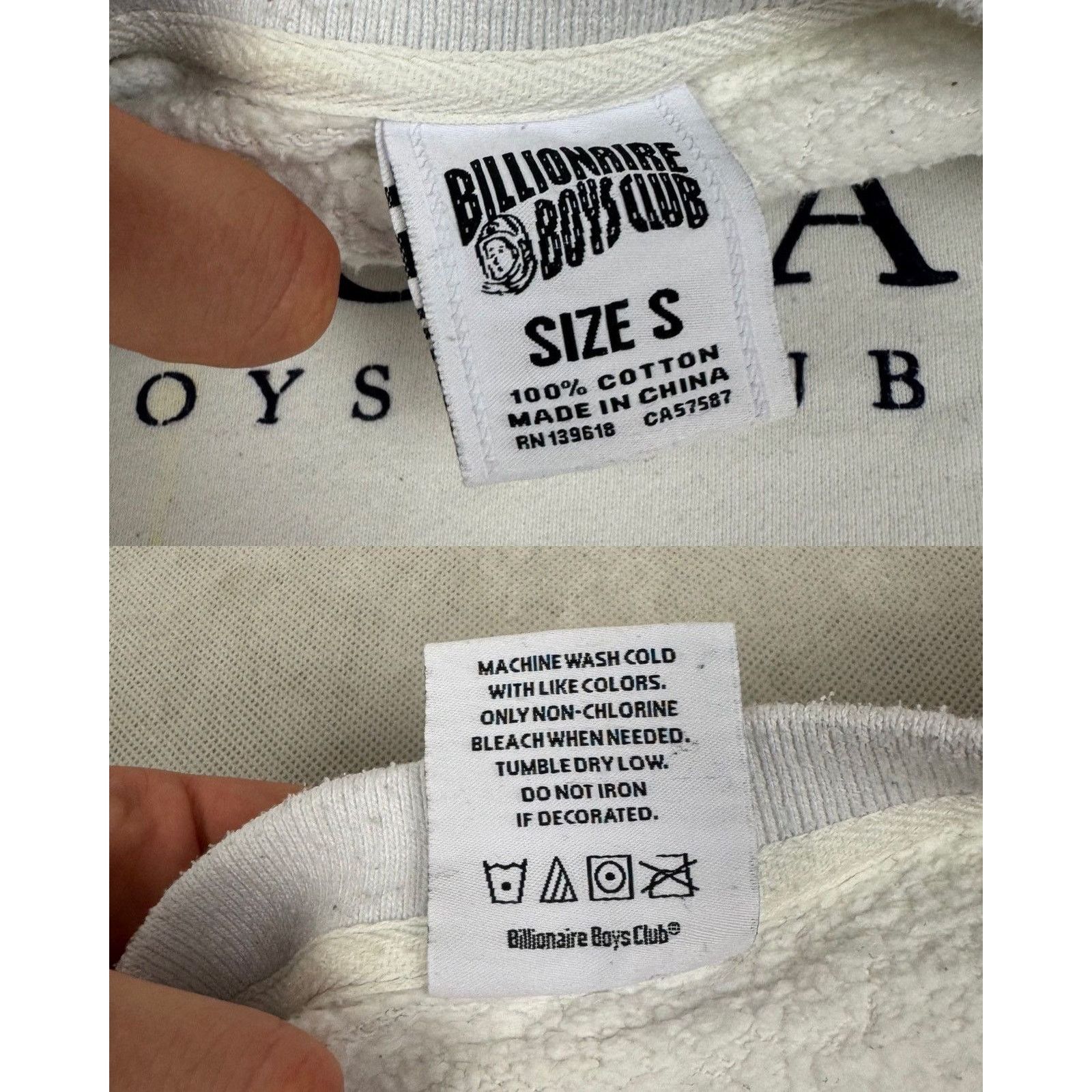 Billionaire Boys Club Billionaire Boys Club Men White Cotton Pullover Sweatshirt S Size US S / EU 44-46 / 1 - 2 Thumbnail