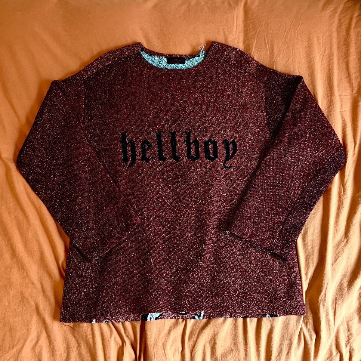 4x1111 4x1111 Lil Peep Hellboy Frayed Tapestry Sweater Size US XL / EU 56 / 4 - 1 Thumbnail