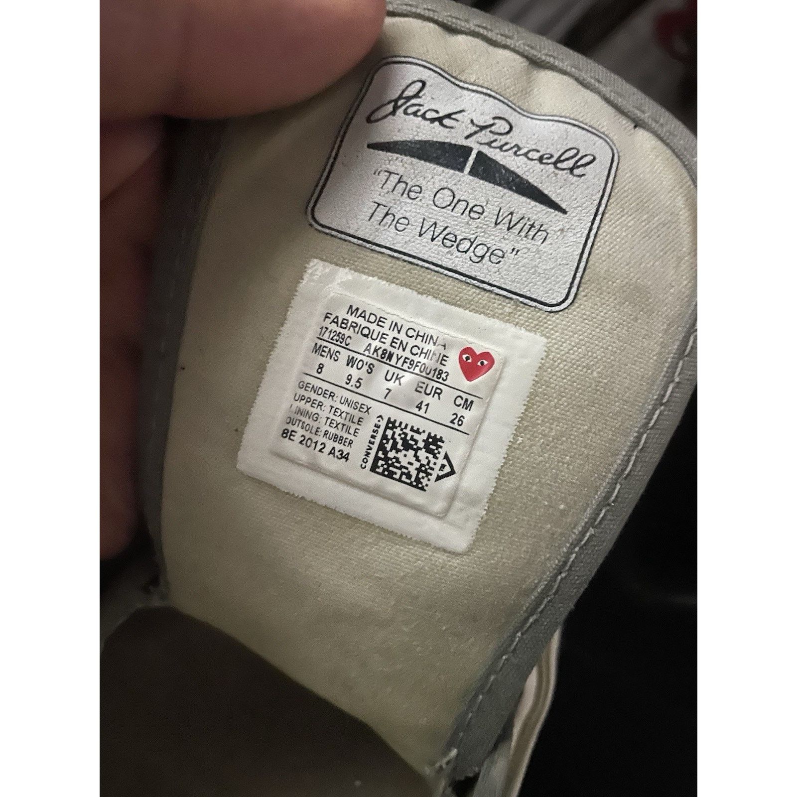 Converse Size 8-Converse Jack Purcell Comme des Garcons Grey 171259C Size US 8 / EU 41 - 6 Thumbnail