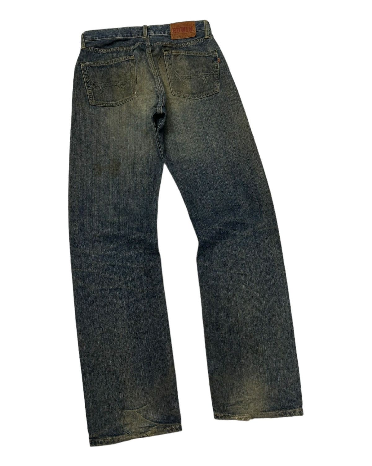Edwin VINTAGE EDWIN 505XX SELVEDGE BAGGY DISTRESSED DENIM JEANS Size US 31 - 8 Thumbnail