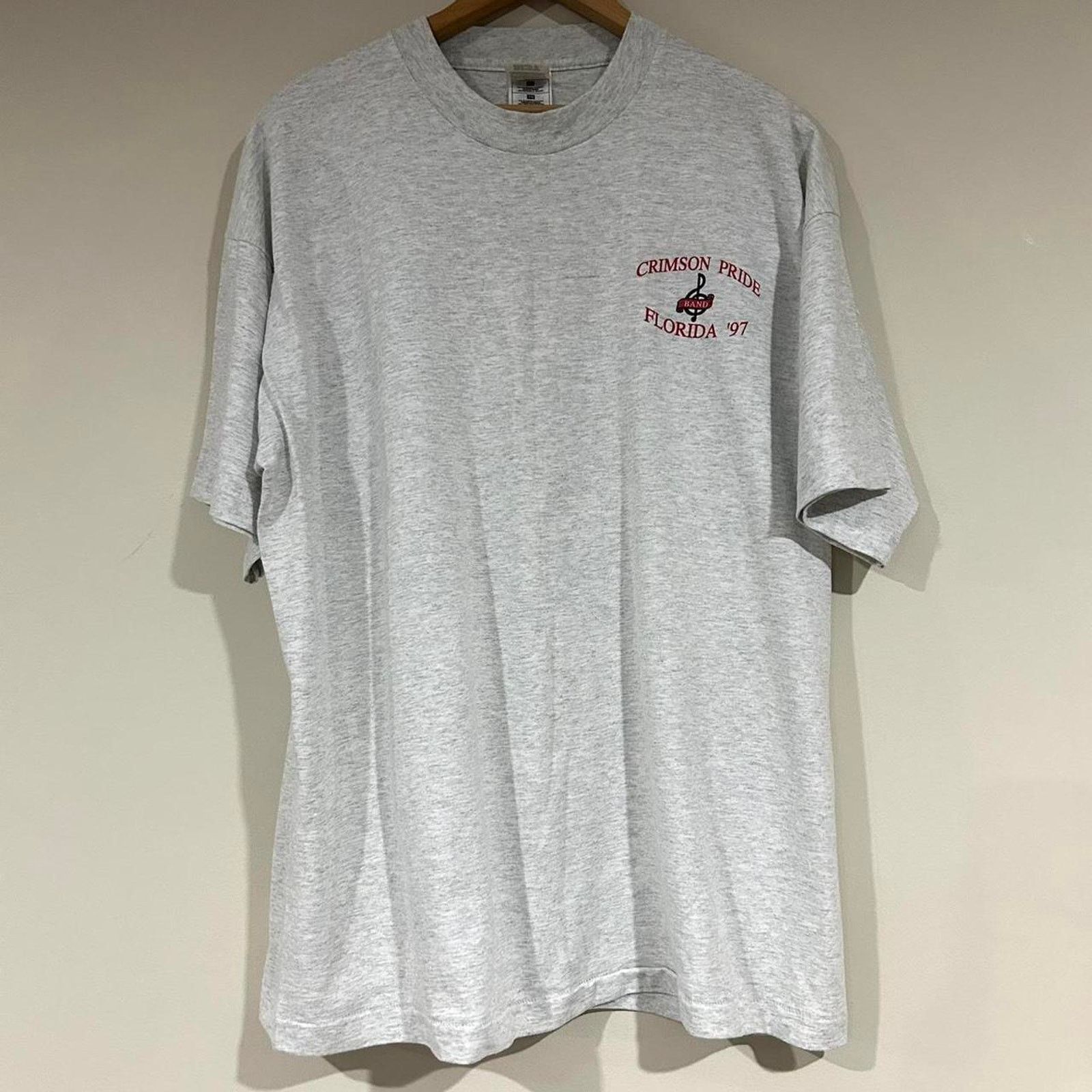 Fruit Of The Loom Vintage 1997 Crimson Pride Band Florida Bound Tee Shirt Size US XL / EU 56 / 4 - 2 Thumbnail