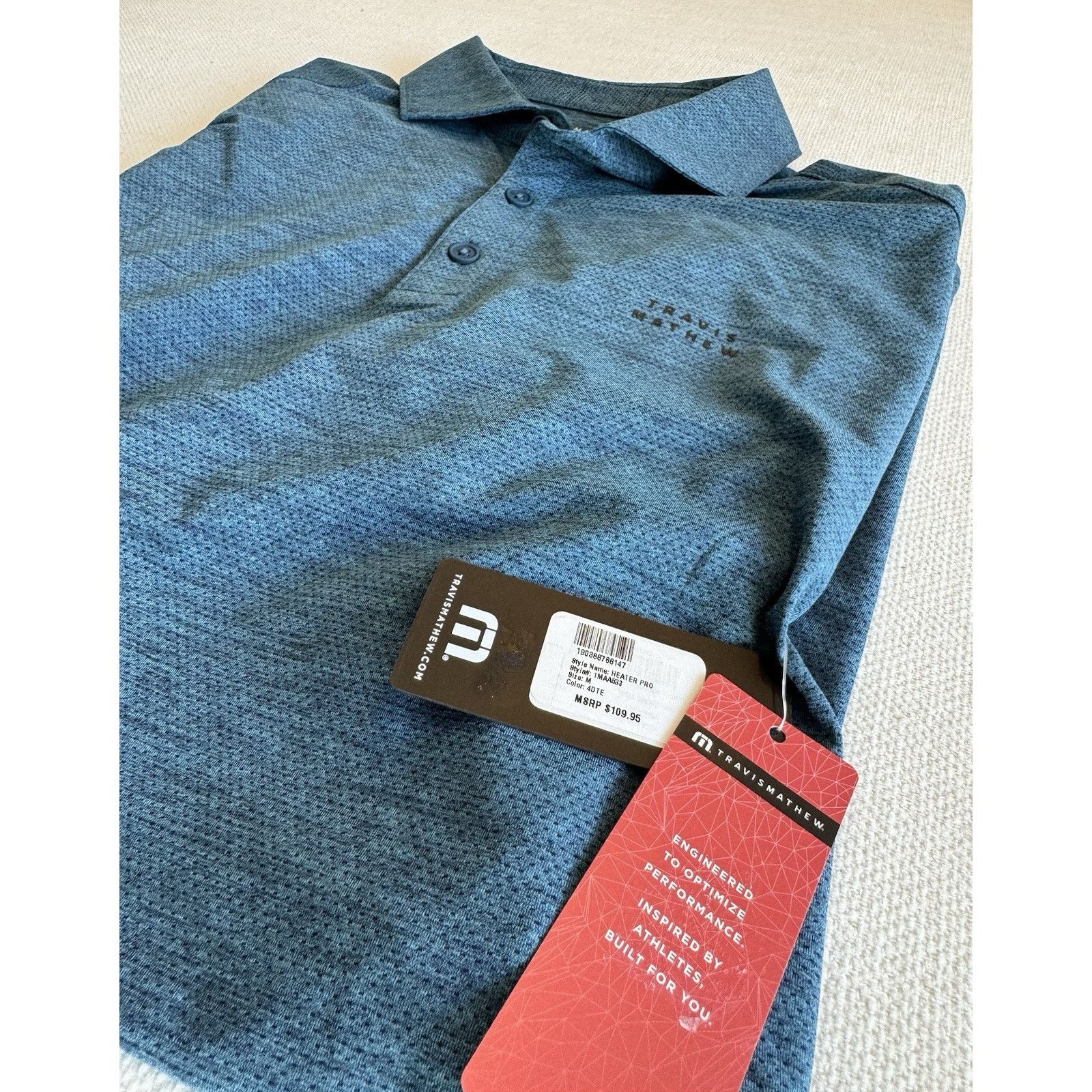 TravisMathew Travis Mathew Polo - Men's (M) Blue Size US M / EU 48-50 / 2 - 4 Thumbnail