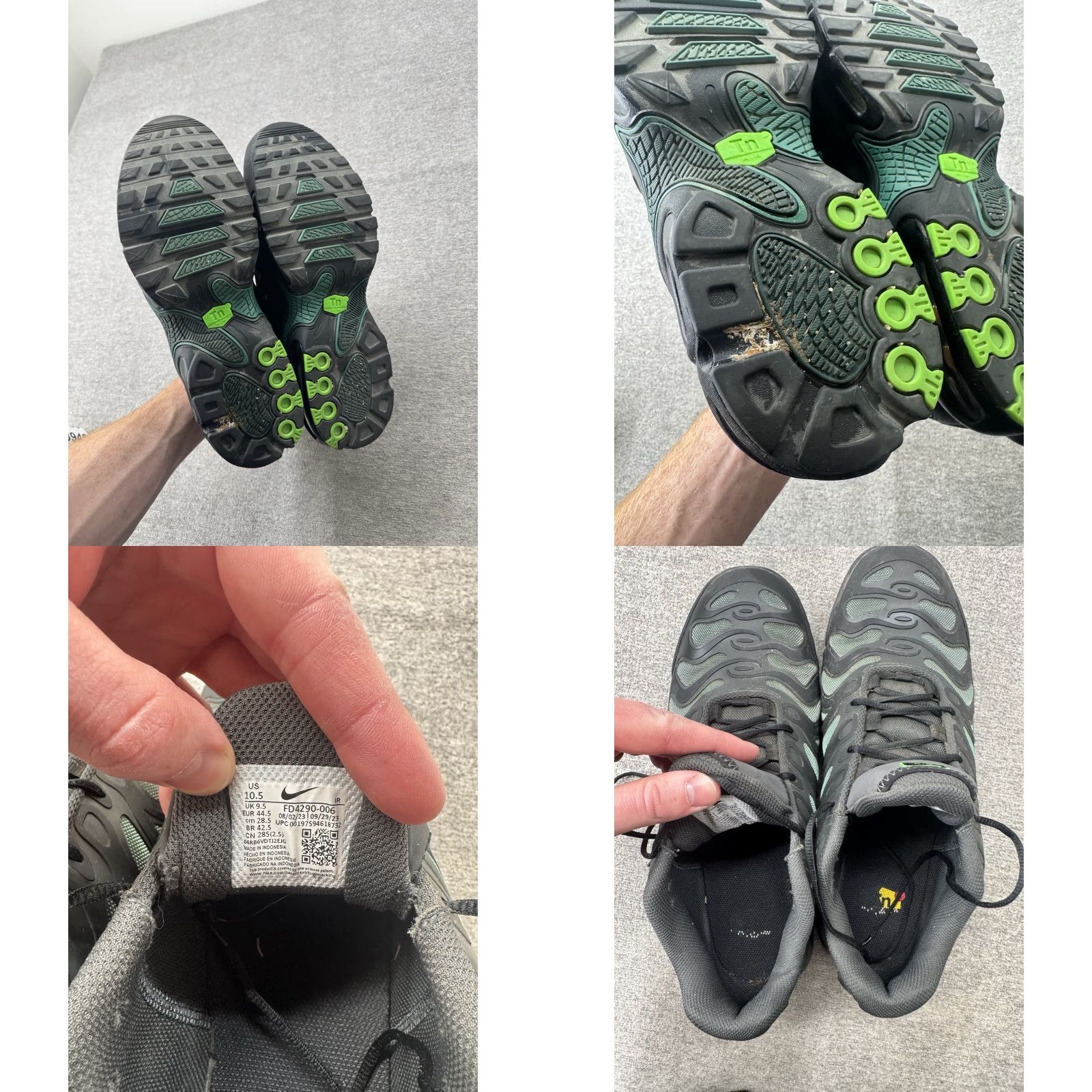 Nike Nike Air Max Plus Drift Black Green Strike Sz 10.5 FD4290-006 Men’s Sneakers Size US 10 / EU 43 - 8 Thumbnail