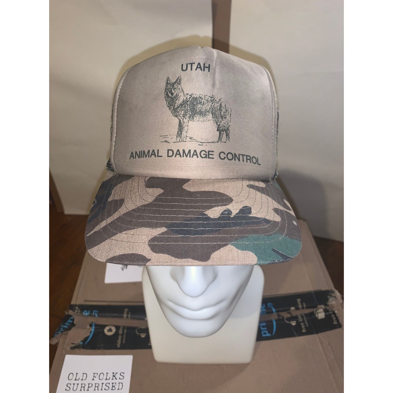 Other × Vintage Vtg Utah Animal Damage Control Camo Trucker Hat Snapback USA Size ONE SIZE - 1 Thumbnail