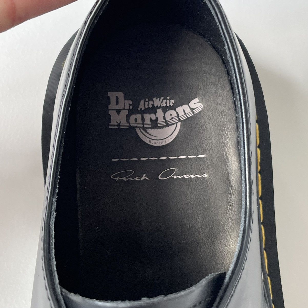 Dr. Martens × Rick Owens ‘Bex 1461’ Black Leather Shoes Size US 8 / IT 38 - 10 Thumbnail