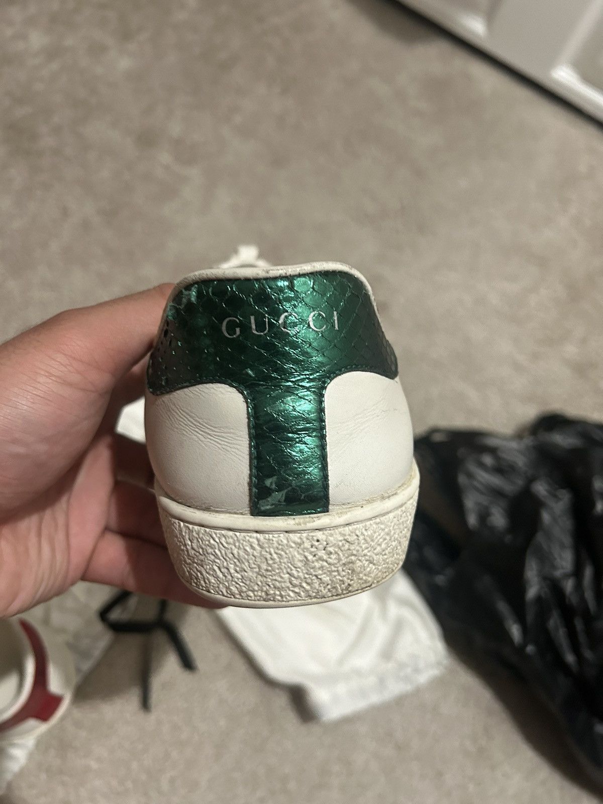 Gucci Gucci Ace Sneakers With Bee Embroidery Size US 9.5 / EU 42-43 - 14 Thumbnail