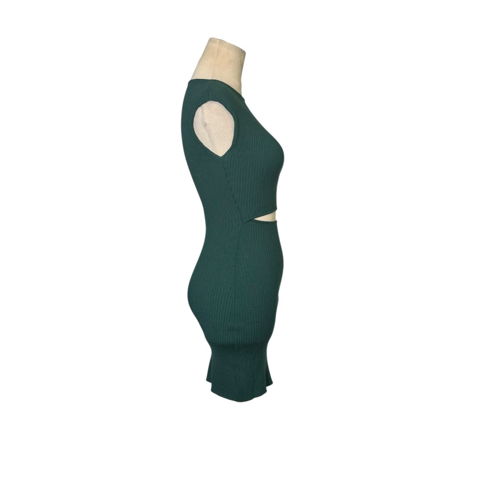 Aritzia Wilfred Green Cutout Bodycon Mini Dress size 2XS Size XXS / US 00 / IT 34 - 17 Thumbnail