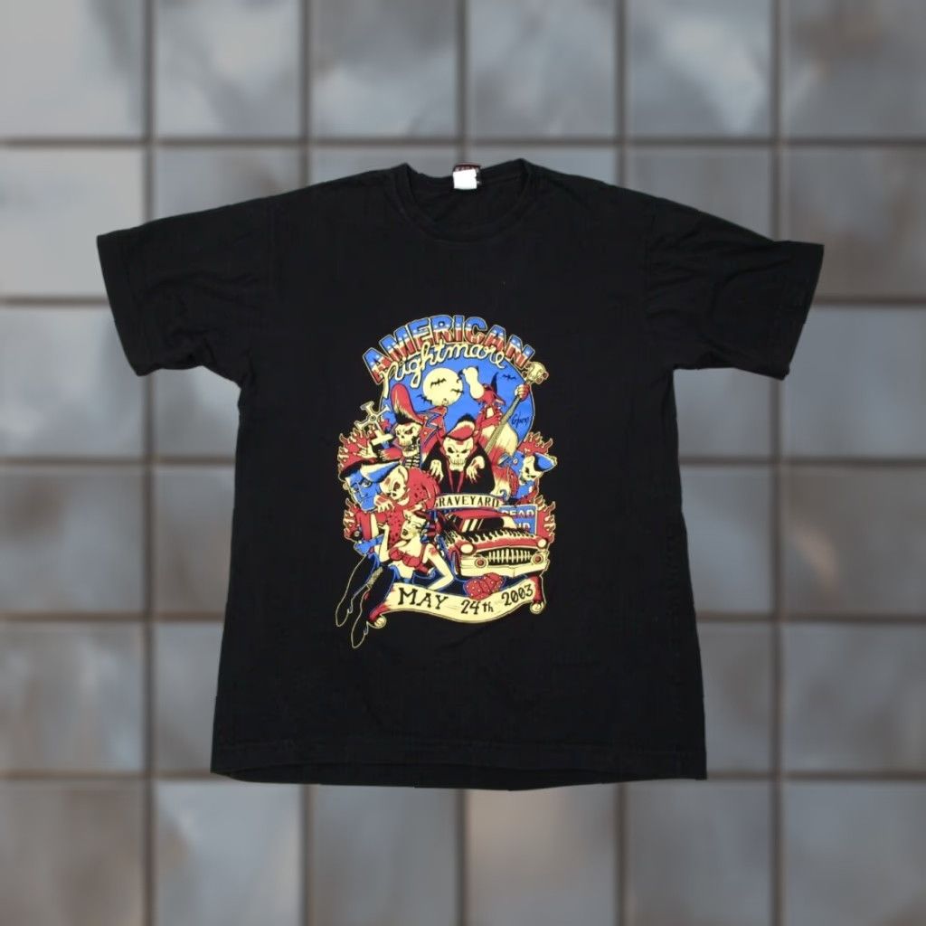 Vintage VINTAGE Funeral Shirt Mens M Black Double-Sided AMERICAN NIGHTMARE 2003 Band Tee, 100% Cotton, Short Sleeve, Crew Neck Size US M / EU 48-50 / 2 - 1 Thumbnail