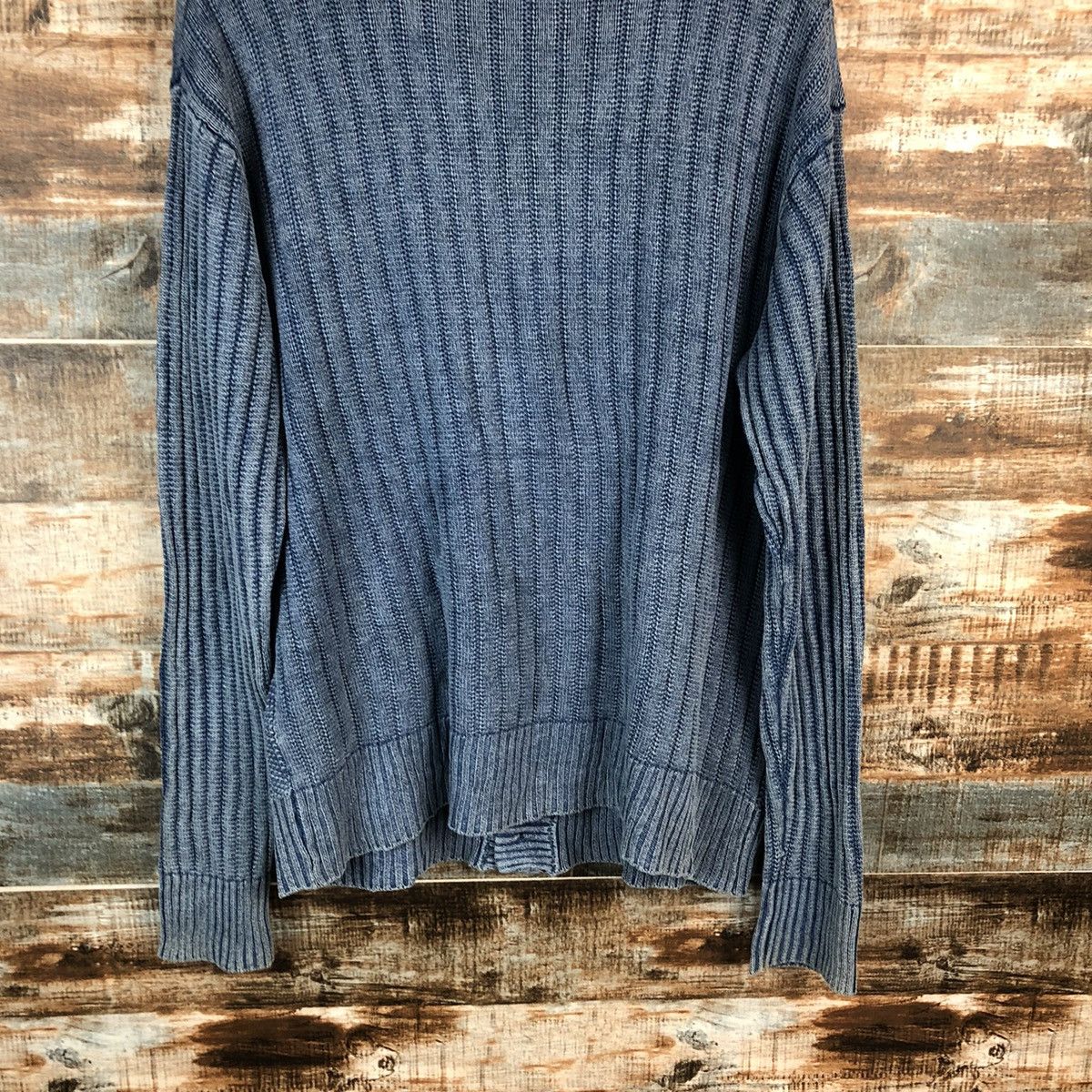 Faded Glory D Semantic Design faded Blue Cardigan Knitwear #A2250 Size US XL / EU 56 / 4 - 14 Thumbnail