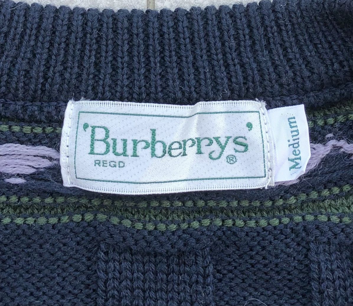 Burberry Vintage Burberrys Sport Wool Knitted Logo Patch Sweatshirts Size US M / EU 48-50 / 2 - 12 Thumbnail