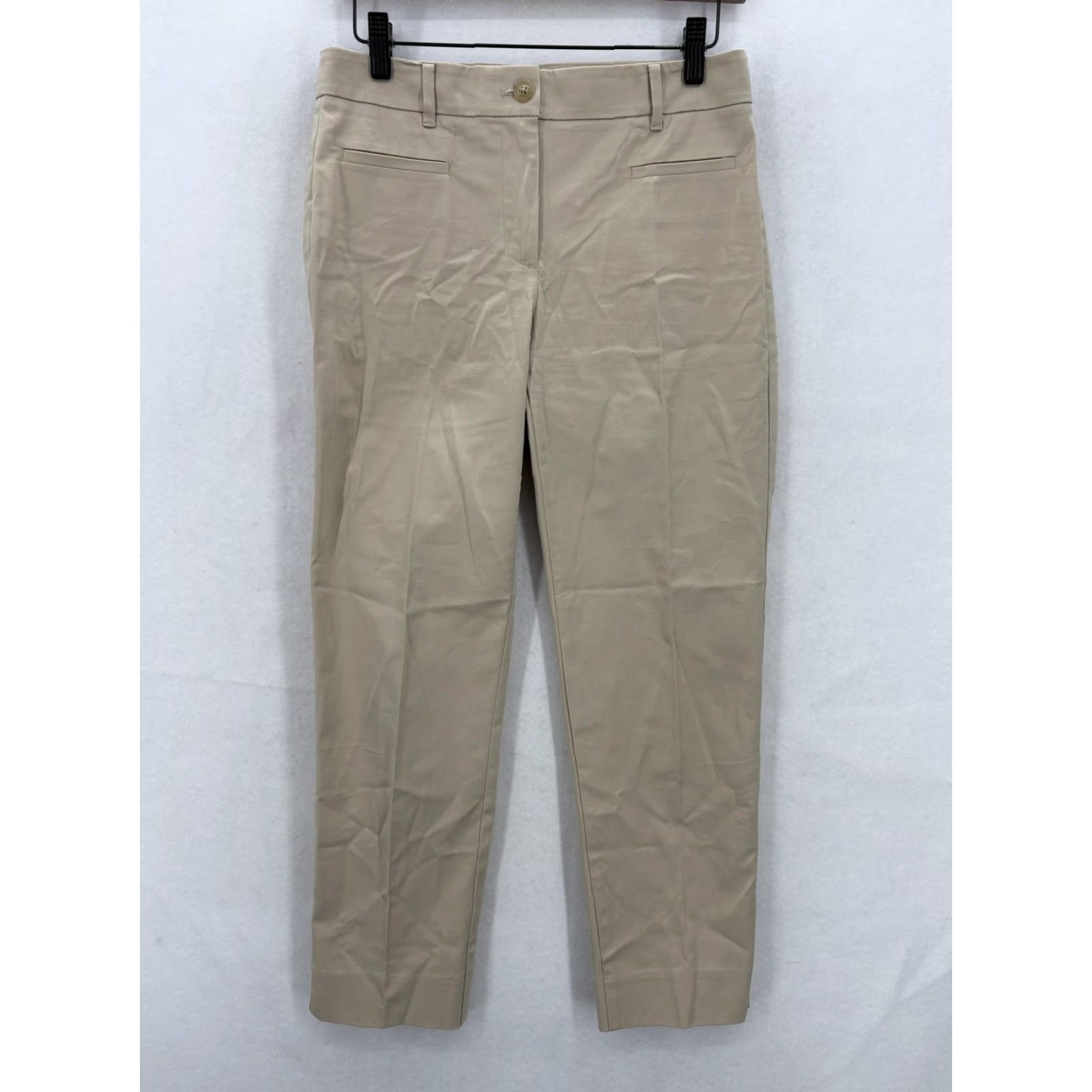 Ann Taylor Ann Taylor Pants Womens 0 Beige Stretch Chino Slim Ankle Dress Career Khaki NWT Size 25" / US 0 / IT 36 - 2 Thumbnail