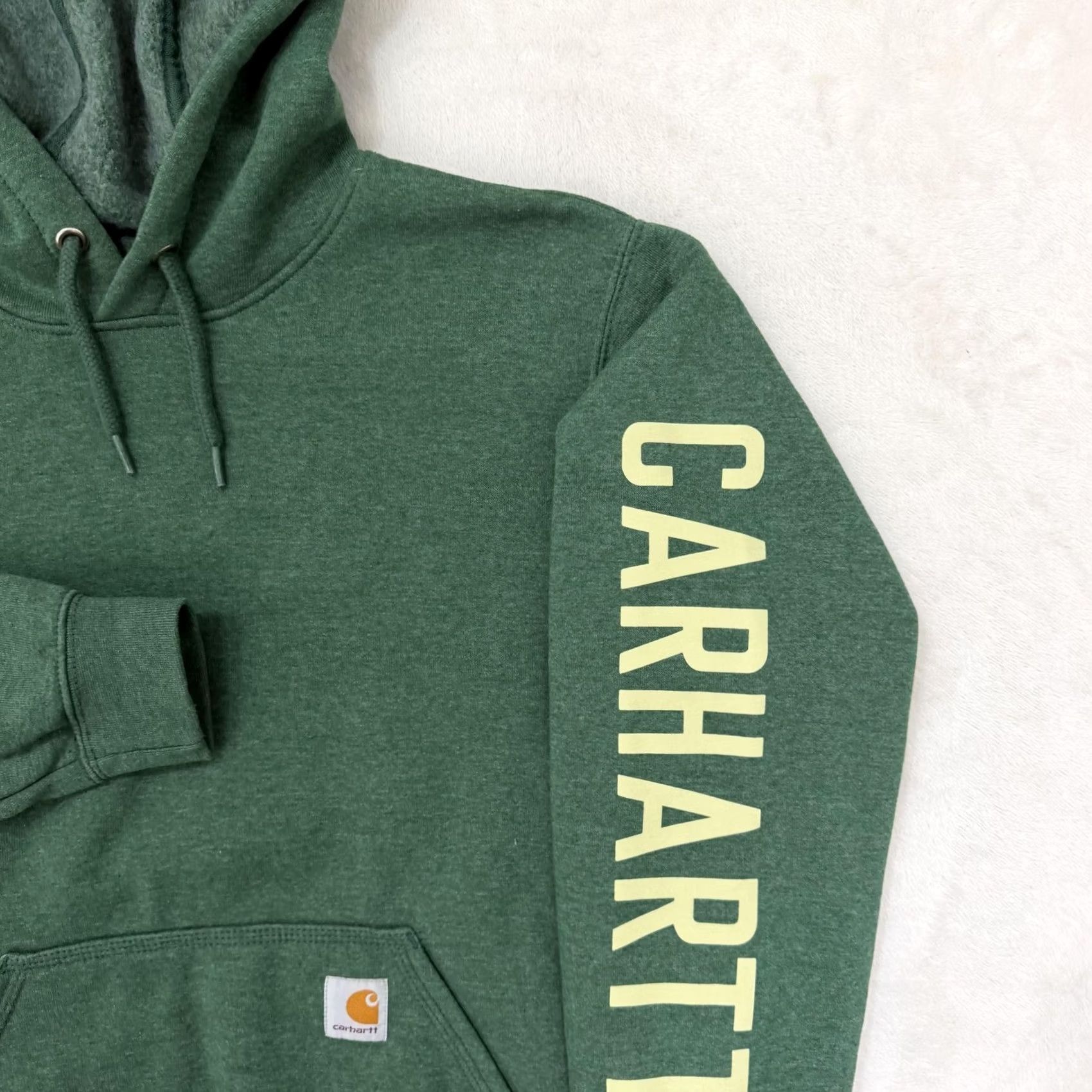 Carhartt Carhartt Hoodie Sweatshirt Mens Small Green Logo Fleece Pullover Crew Neck Pockets Graphic Print Relaxed Fit Size US S / EU 44-46 / 1 - 3 Thumbnail