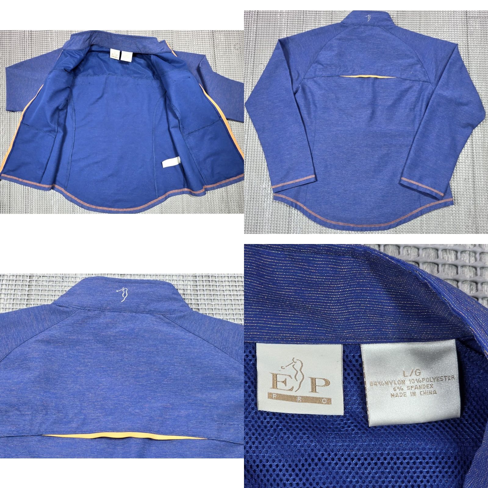 Vintage EP Pro Tour Tech Women's Size L Full-Zip Golf Jacket Blue Orange Trim Size M / US 6-8 / IT 42-44 - 8 Thumbnail