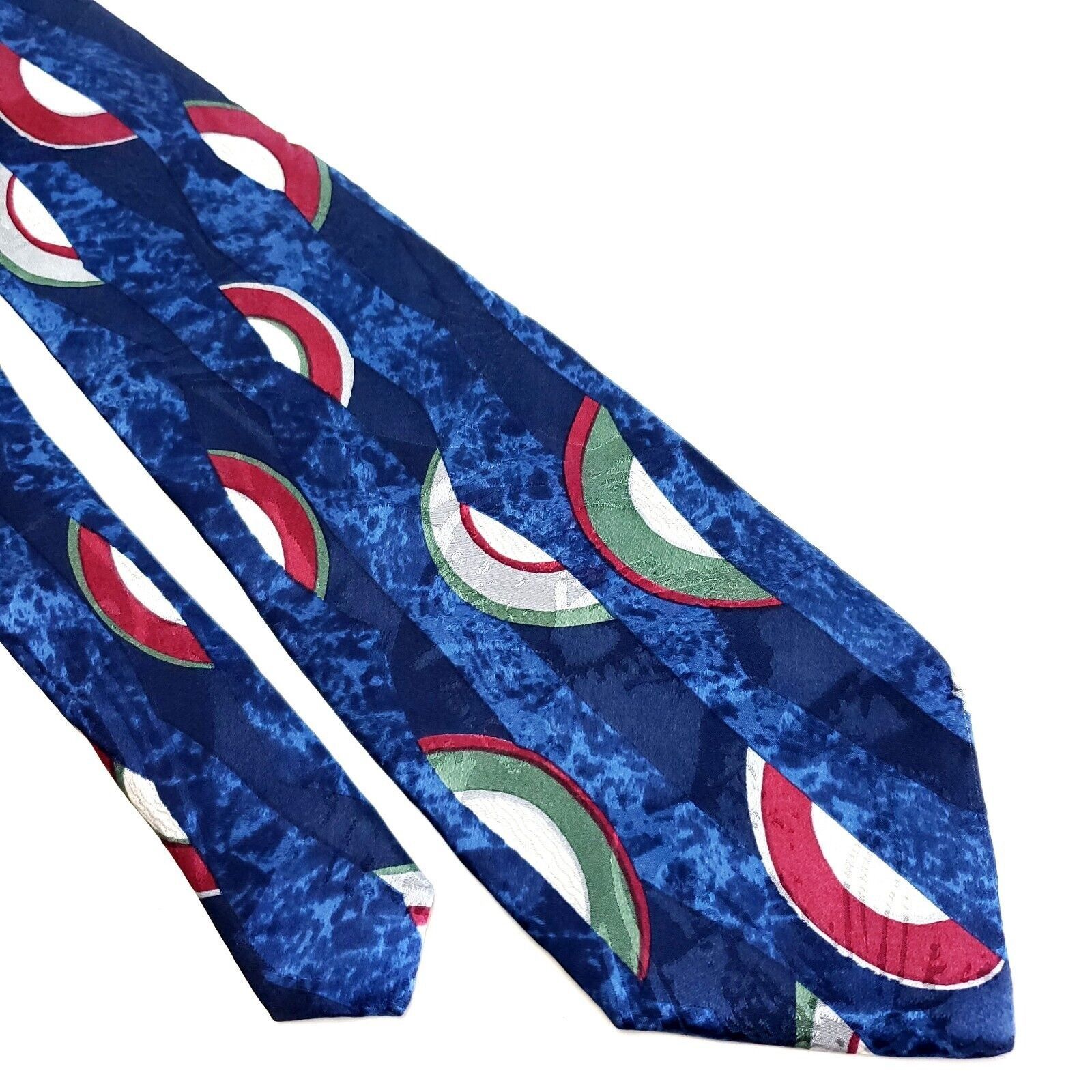Vintage Cervino Alta Moda Silk Tie Italy Blue Abstract Print Size ONE SIZE - 1 Thumbnail