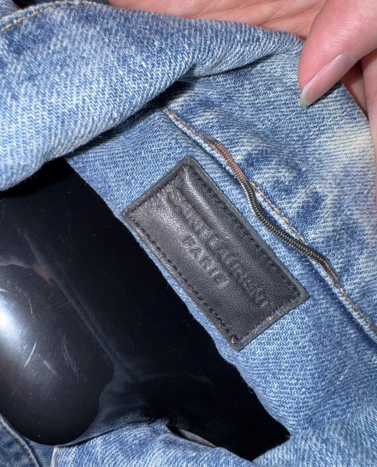 Saint Laurent Paris Saint Laurent 17SS Slogan Ink Splatter Denim Jacket Size US M / EU 48-50 / 2 - 6 Thumbnail