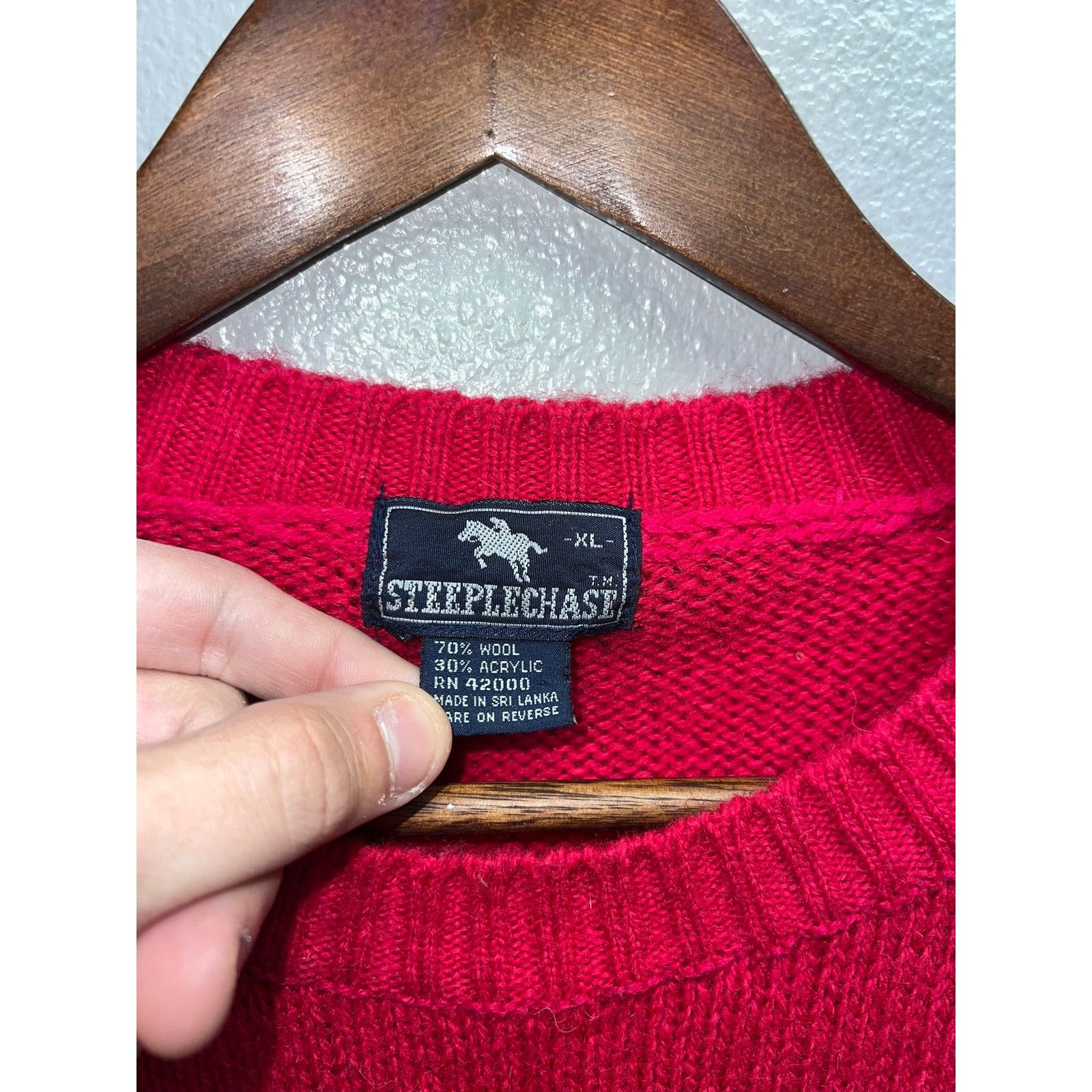 Steeplechase Vintage Pink Wool Sweater Steeplechase 70% Wool Pullover XL Size US XL / EU 56 / 4 - 6 Thumbnail