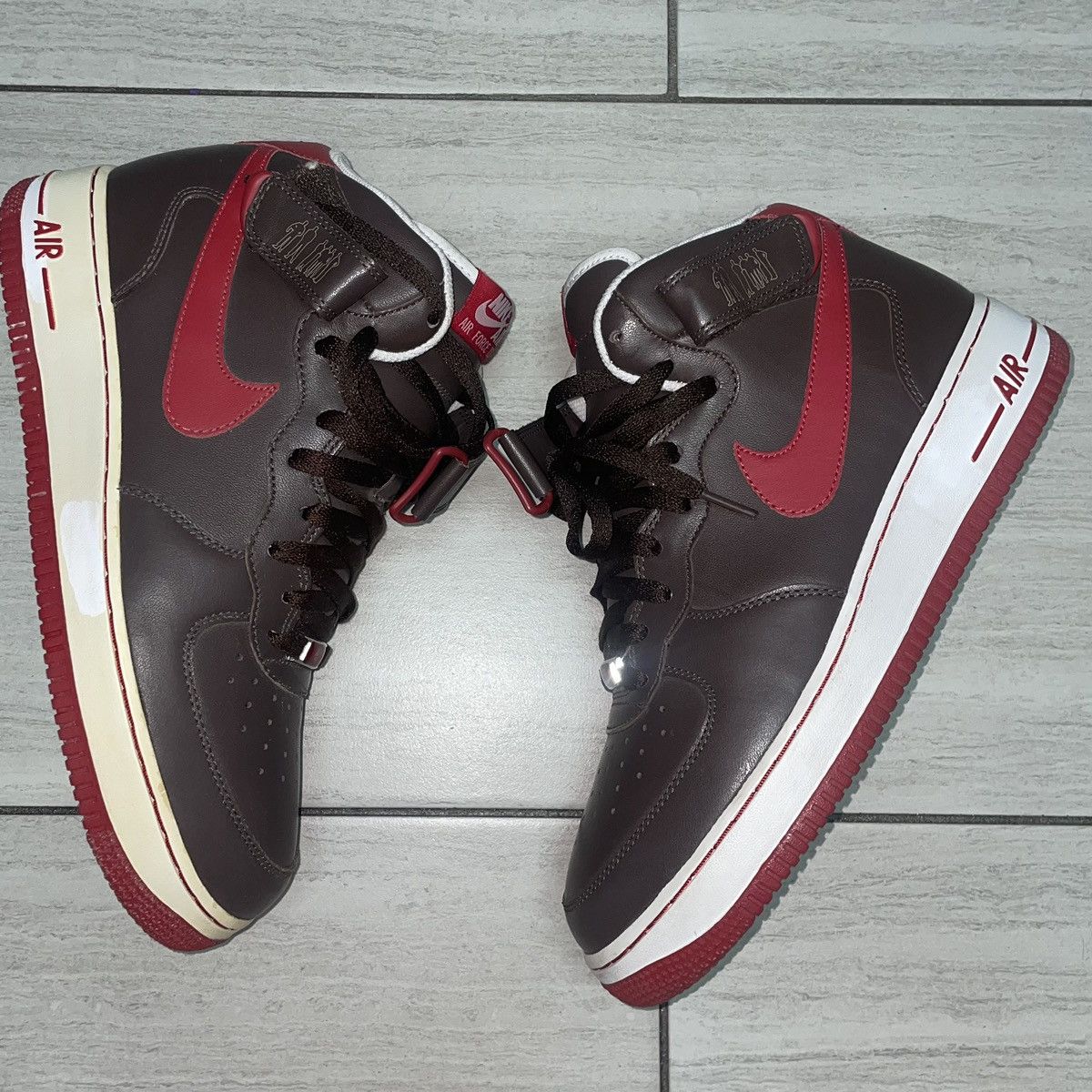 Nike Nike Air Force 1 Cooper Malone Natt Red & Brown RARE Size US 9 / EU 42 - 10 Thumbnail