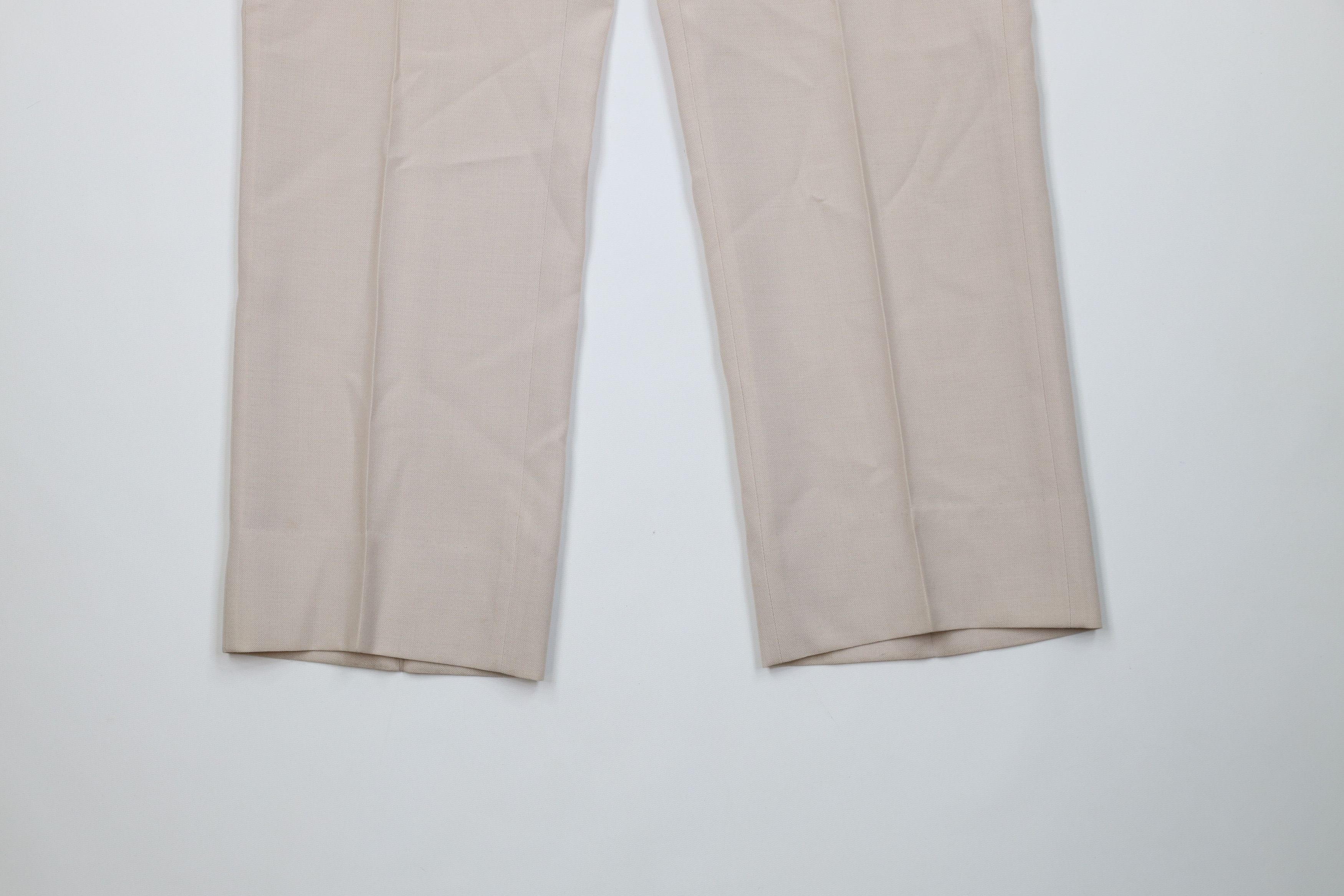 Vintage Vintage 70s Streetwear Knit Wide Leg Chino Pants Beige USA Size US 38 / EU 54 - 4 Thumbnail